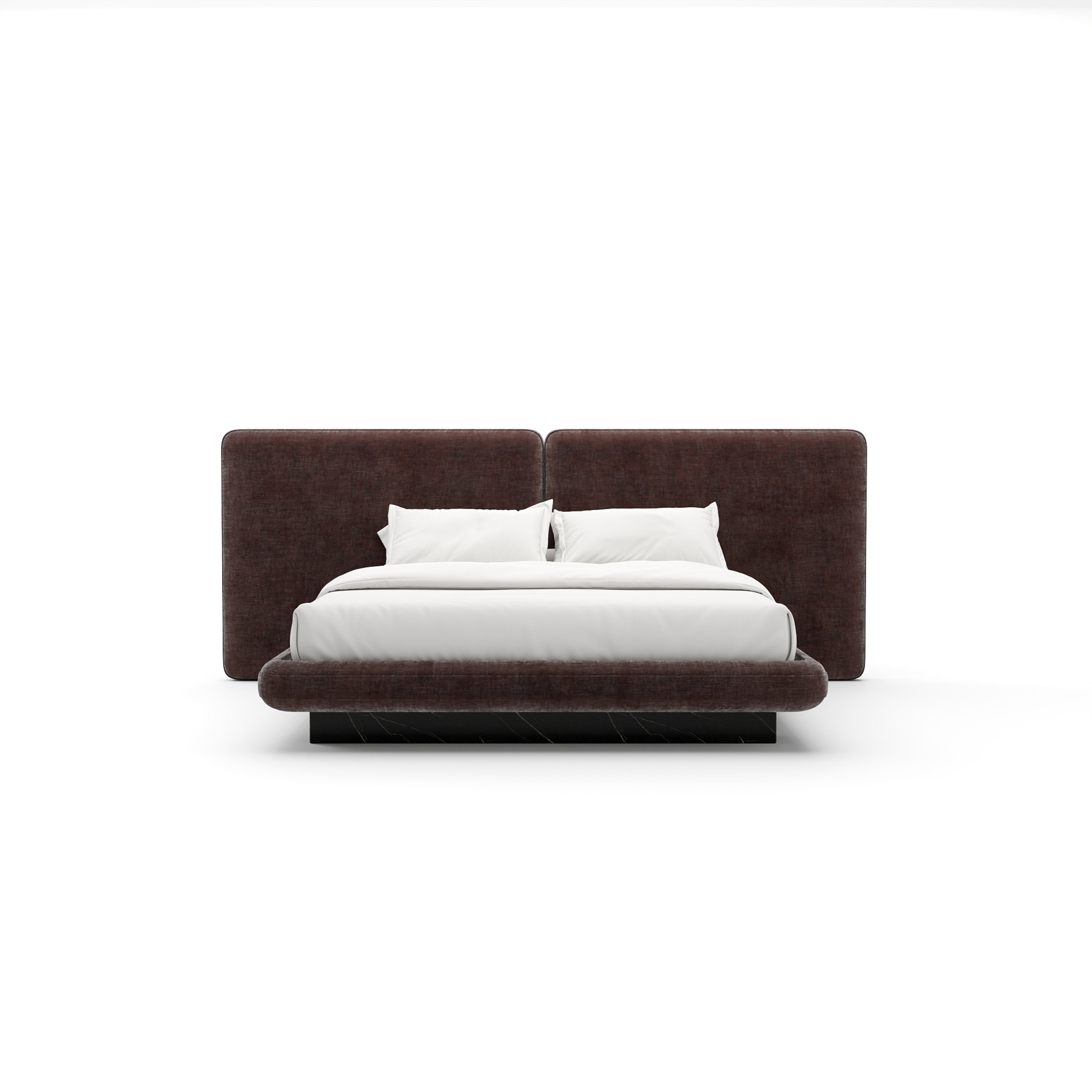 *Overlap Uph 2 Pnl Kg Bed Dk Taupe - main image