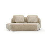Sasso Laf Curved Armless Loveseat - Oatm - primary image