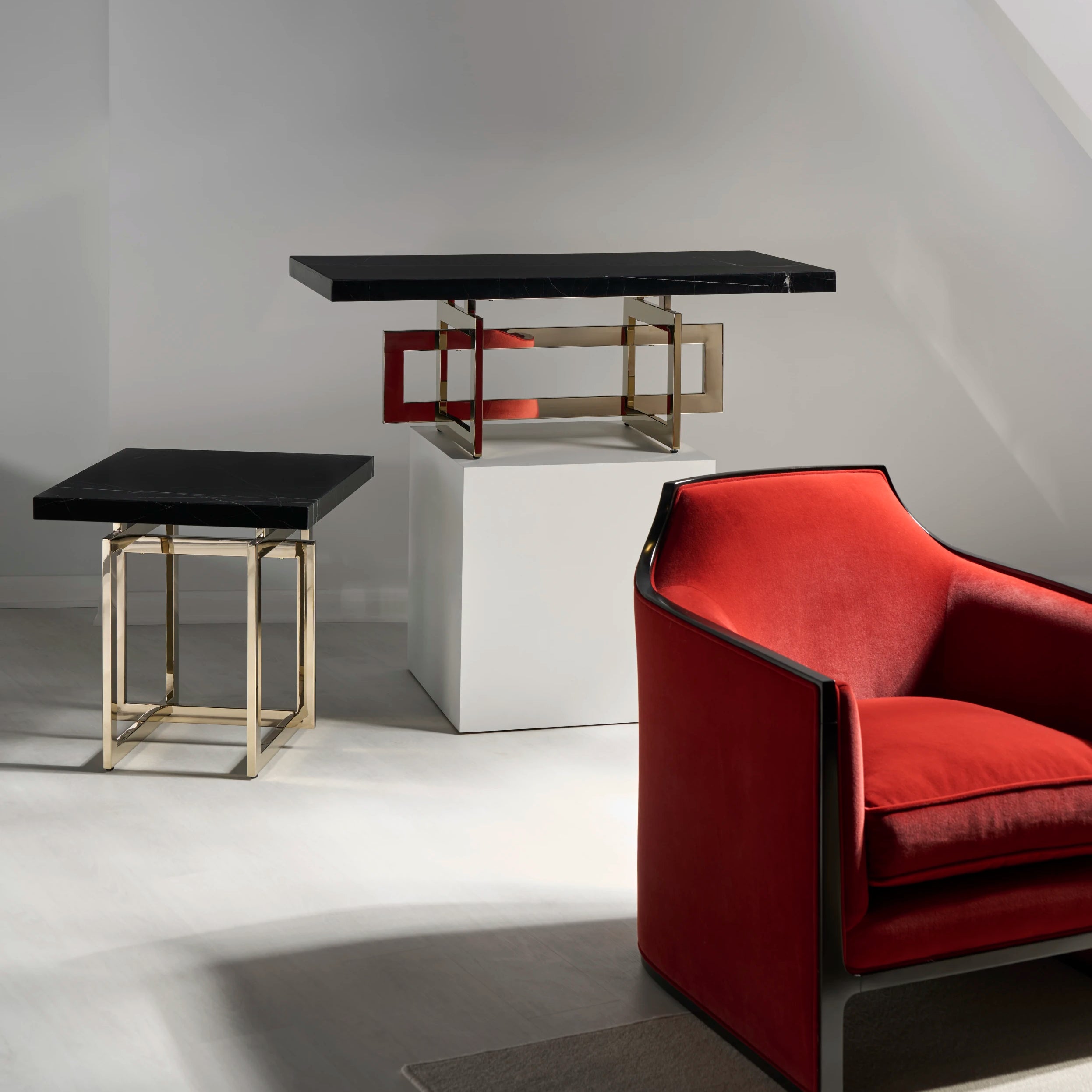 Wish You Were Here Sq Side Tbl Dk in room - angle 1