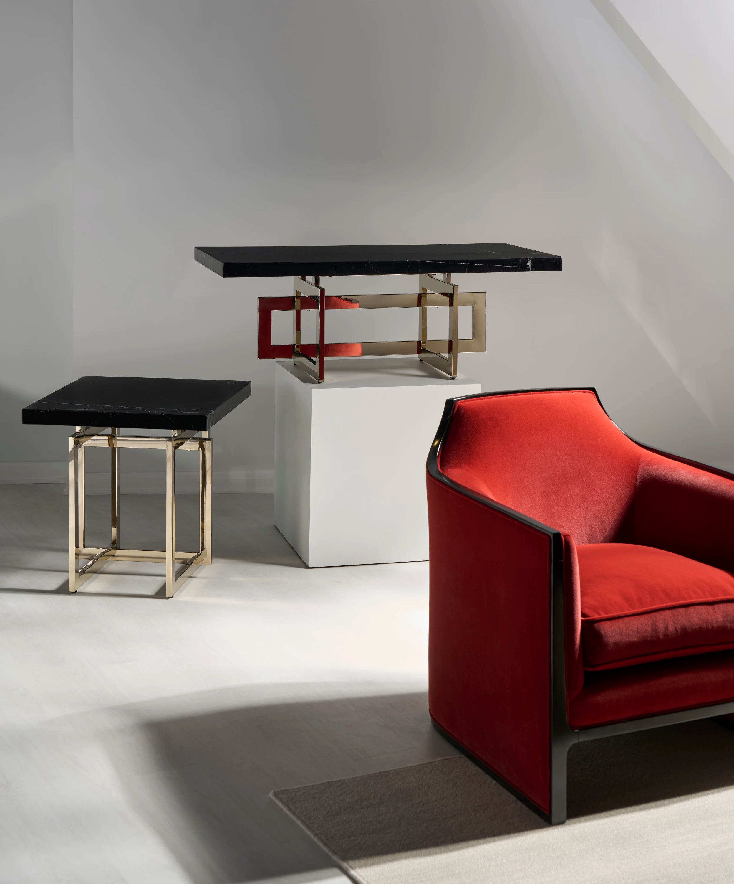 Wish You Were Here Sq Side Tbl Dk in room - angle 1