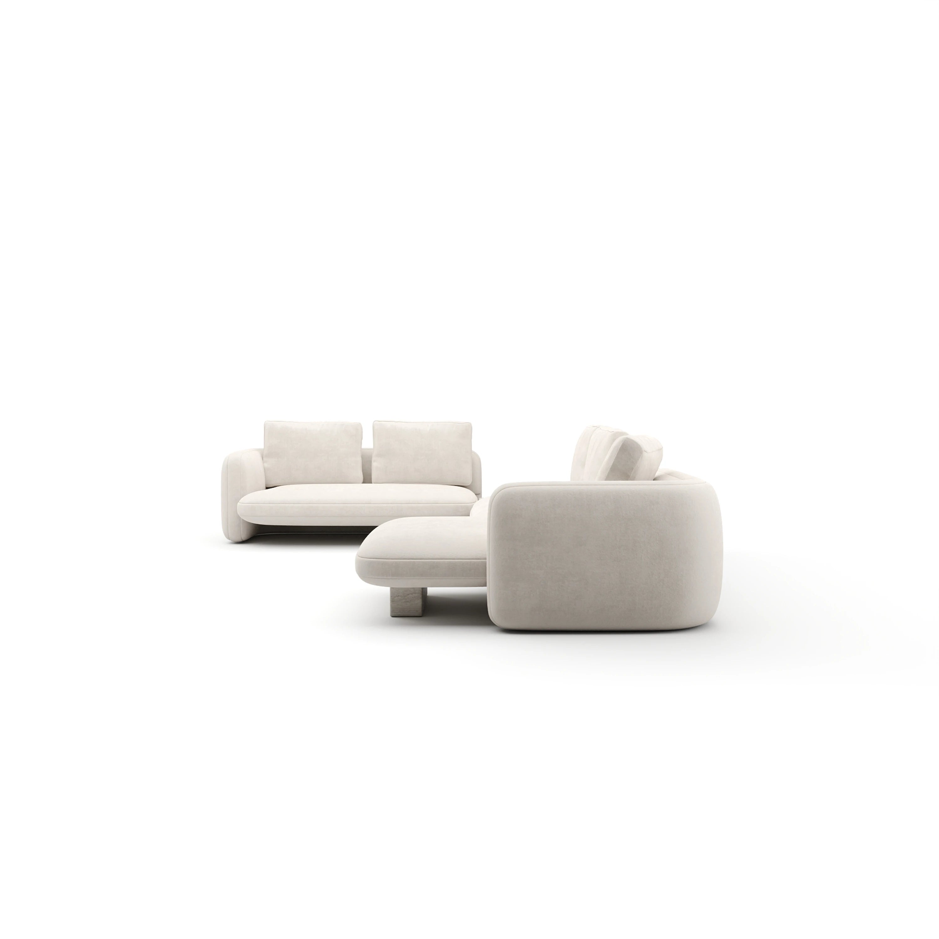 Overlap Large Rt Chaise Sec Ecru - 2nd angle