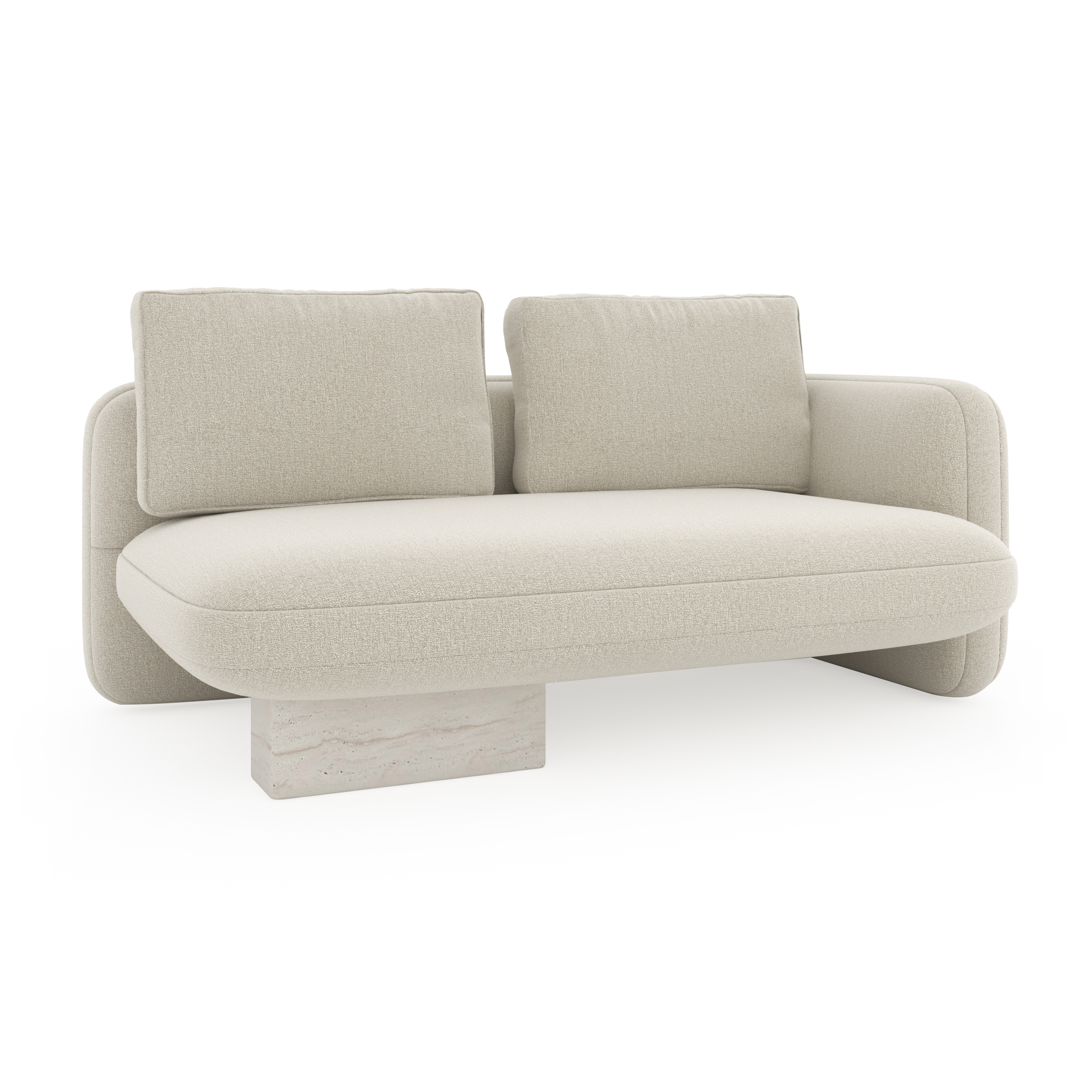 Overlap Raf Loveseat Ecru