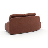 Sasso Laf Curved Armless Loveseat - Saff - 3rd angle