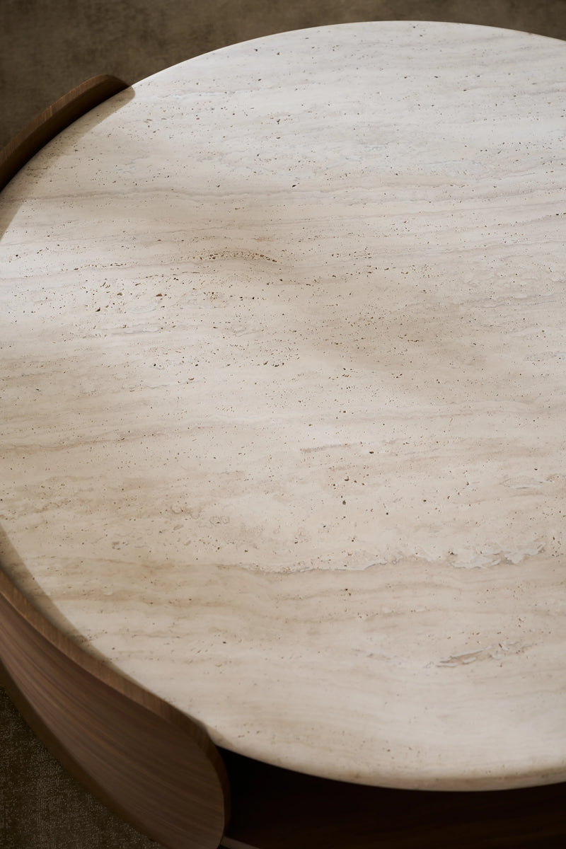 Fleur Open Cocktail Table W/Wood Shelf