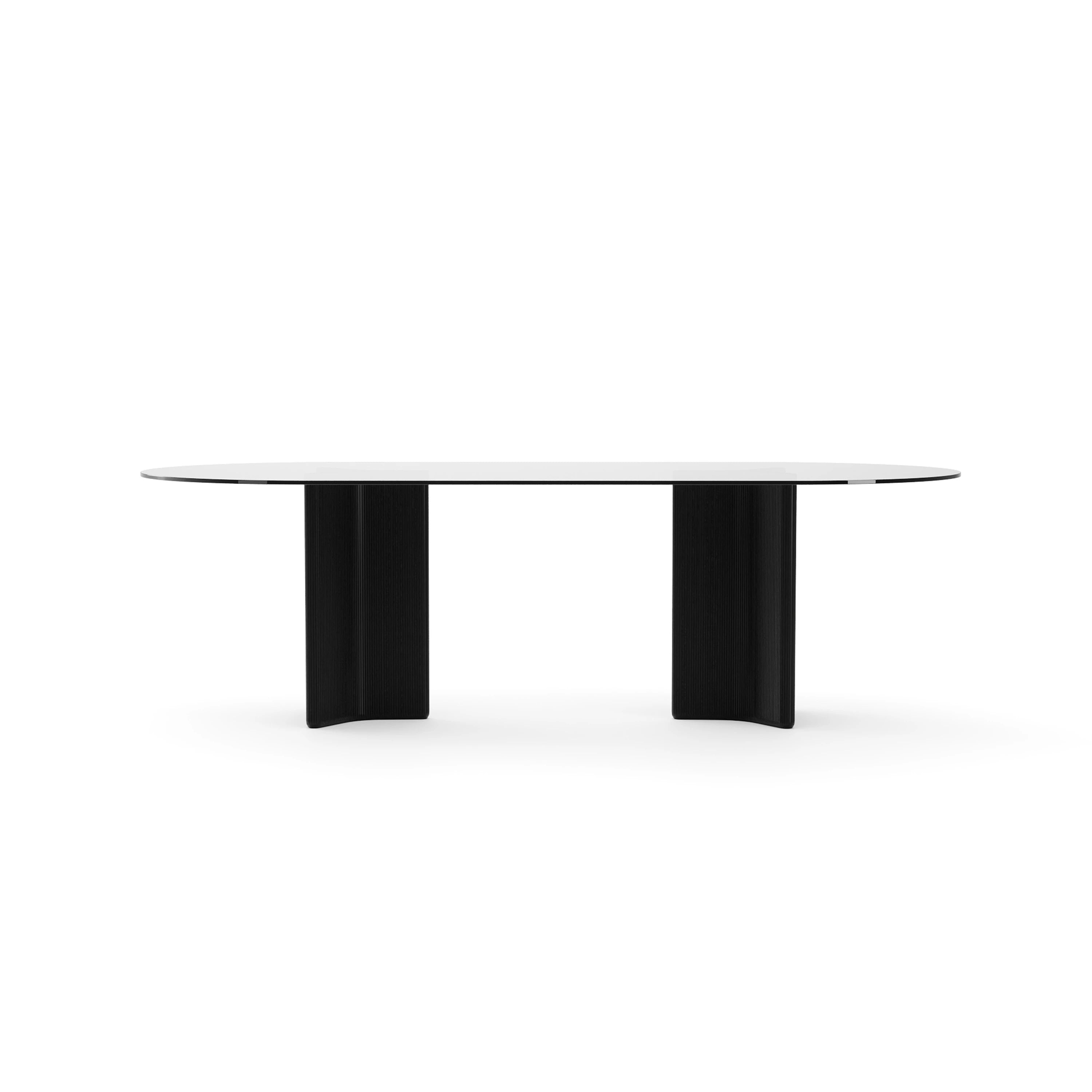Viola Dining Table Smoked Glass - primary image