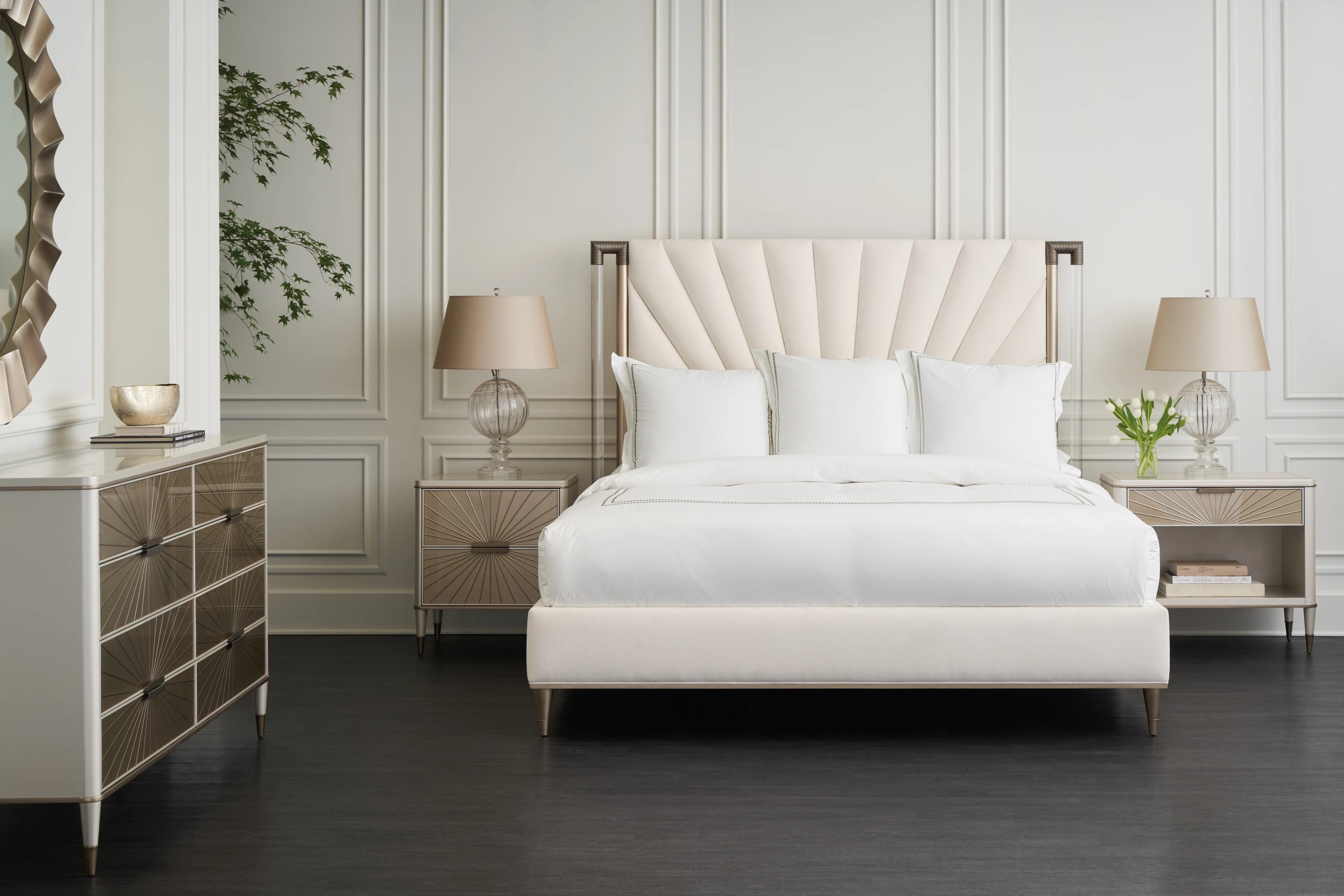 Valentina Uph Queen Bed in room - angle 3.0
