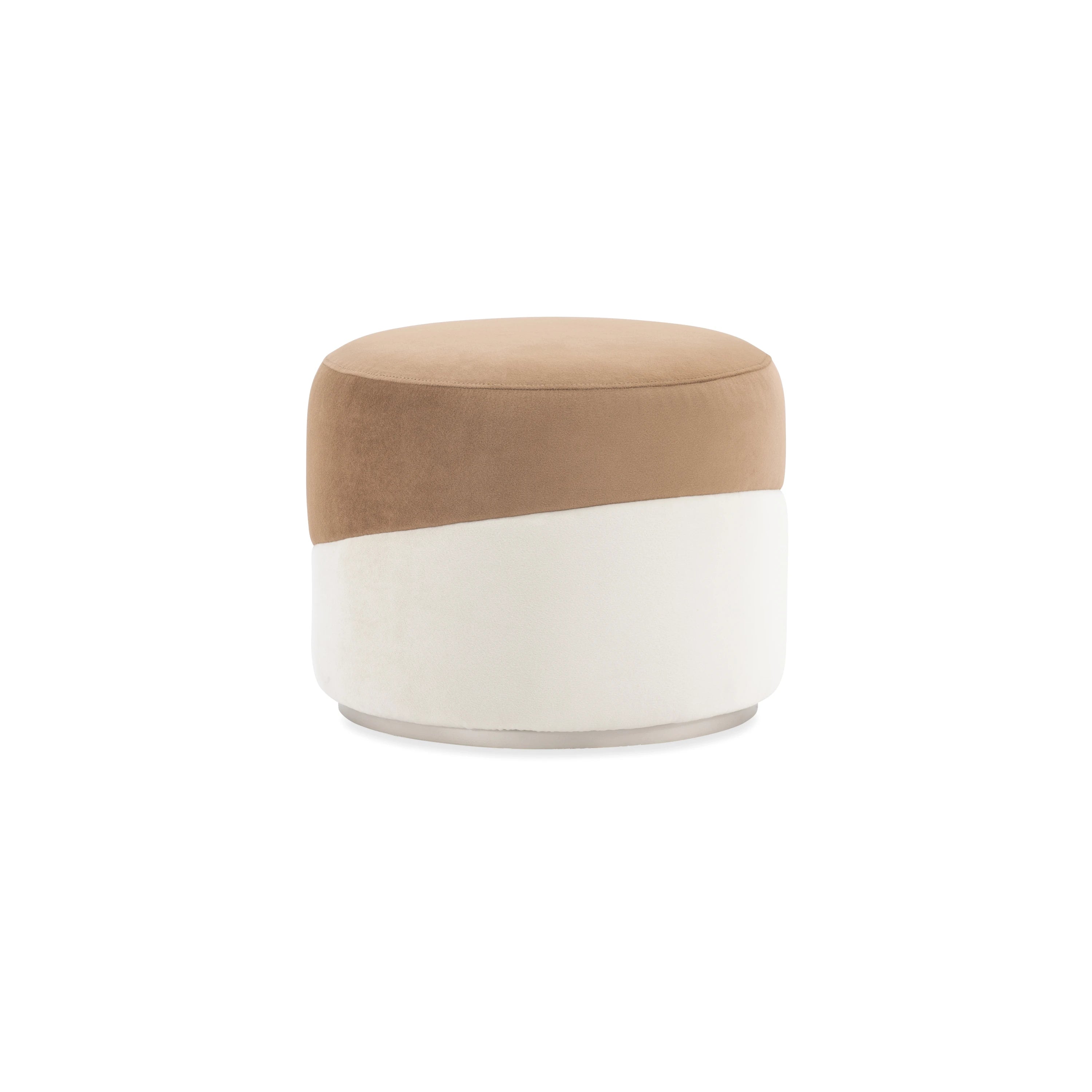 Splice Small Pouf- Camel - primary image [data-sku='UPH-026-051-B']