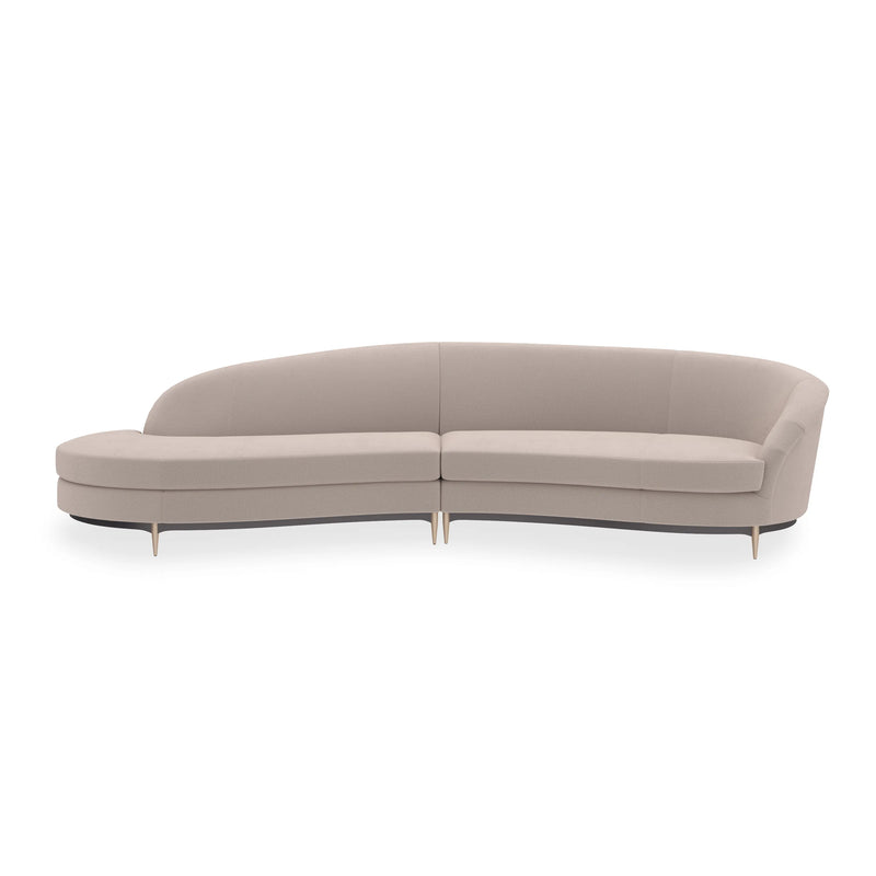 Three's Company LF Chaise 2pc Sec - Ecr