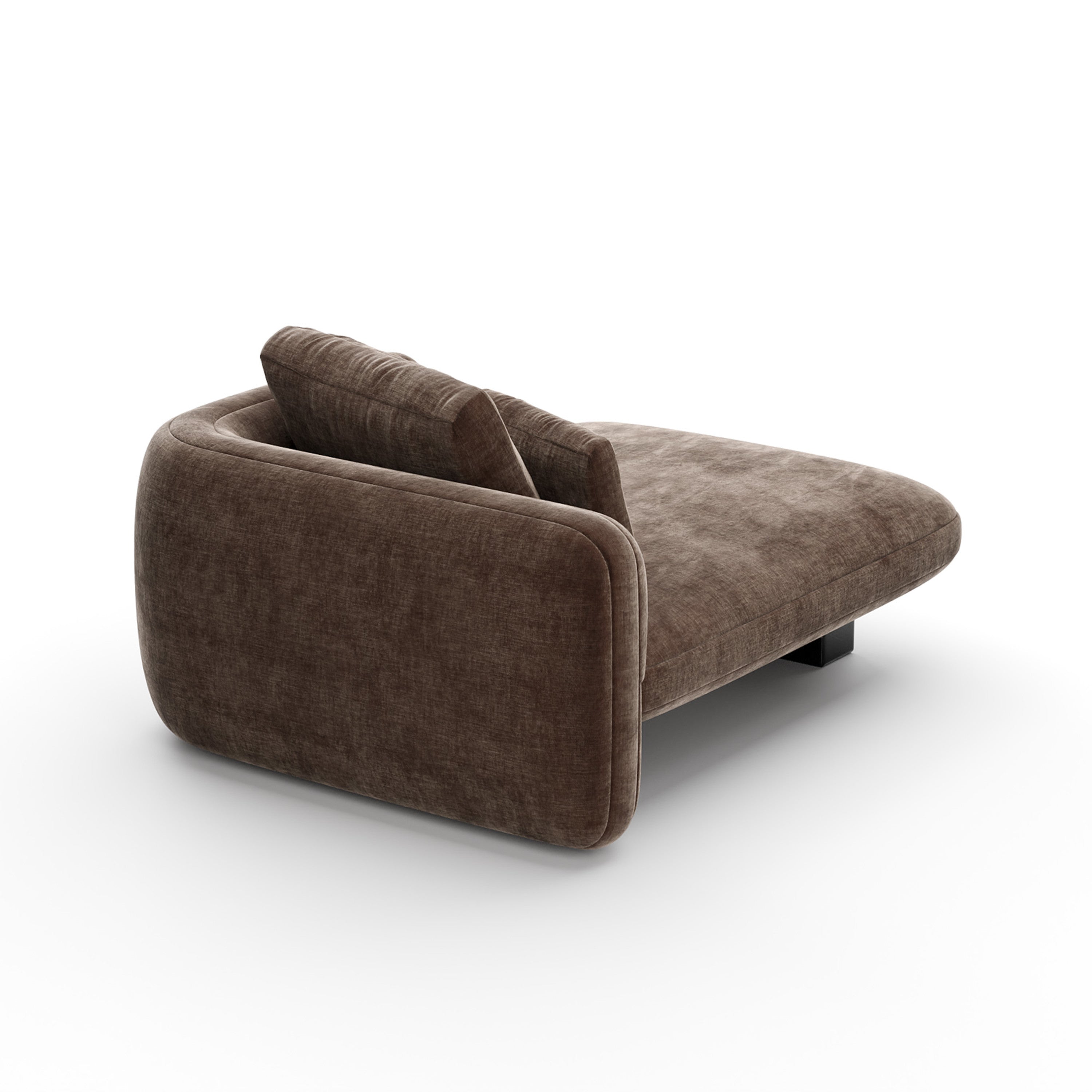 Overlap Raf Chaise Dark Taupe - 4th angle