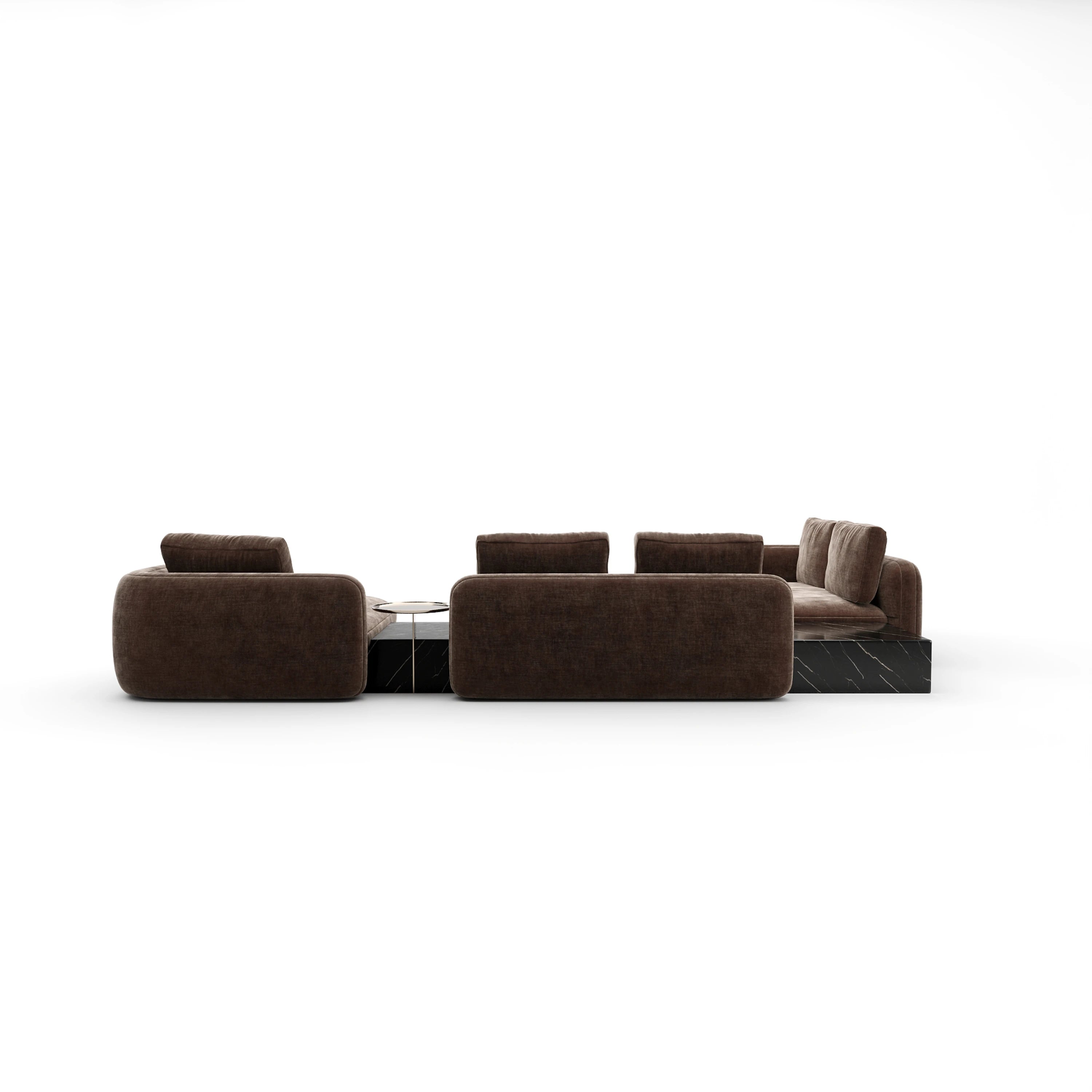 Overlap 5Pc Left Sectional Dark Taupe - 3rd angle