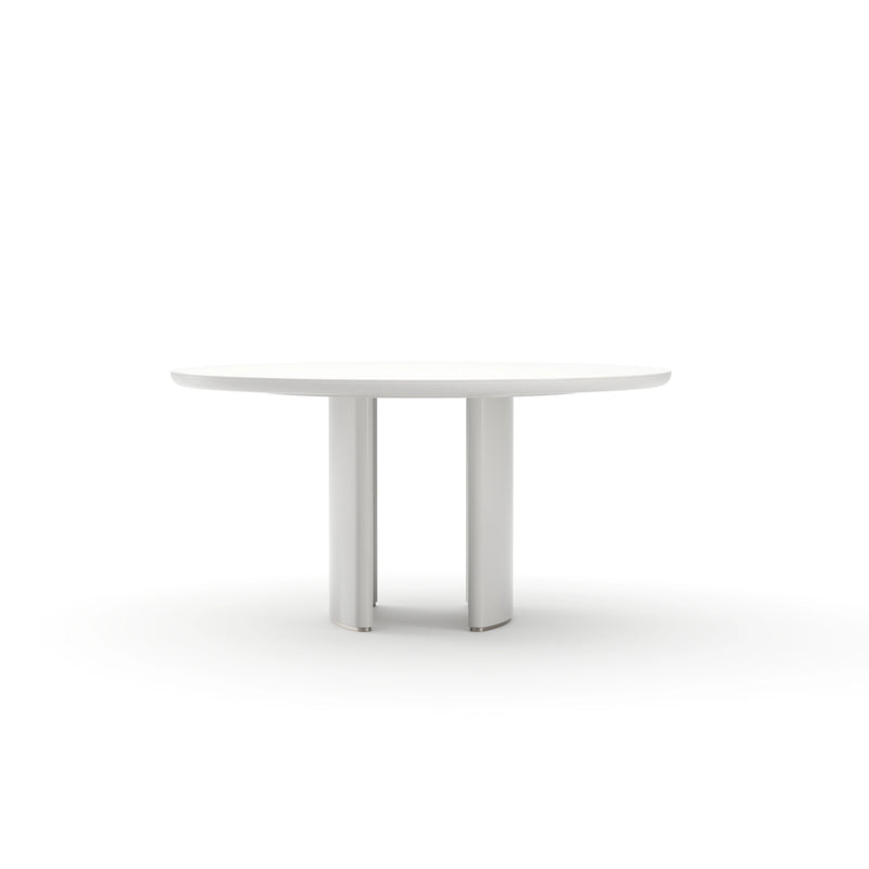 Tobie Round Dining Table - Latte