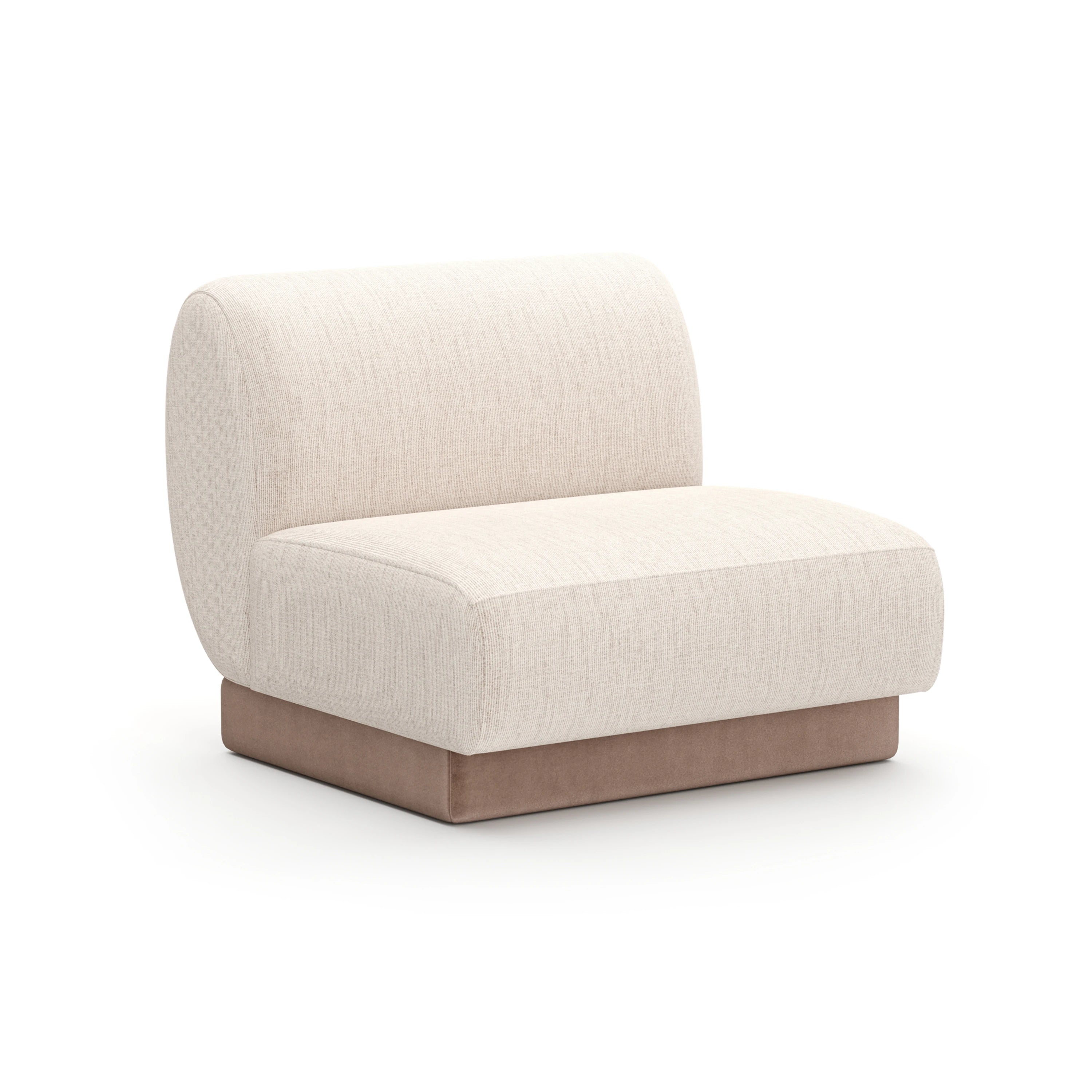 Seta Armless Chair Oatmeal - main image