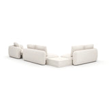 Overlap 5Pc Left Sectional Ecru - 3rd angle