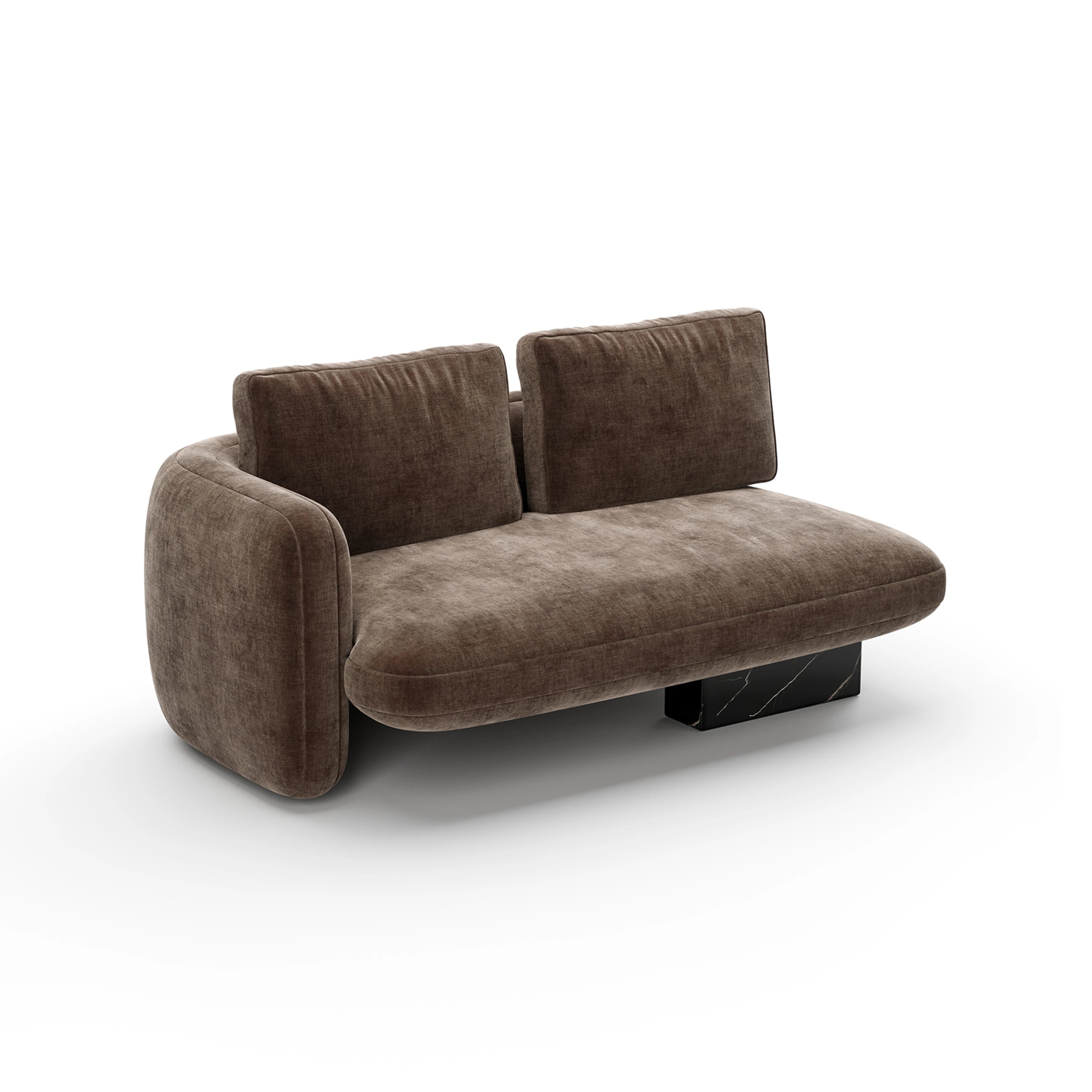 Overlap Laf Loveseat Dark Taupe - main image