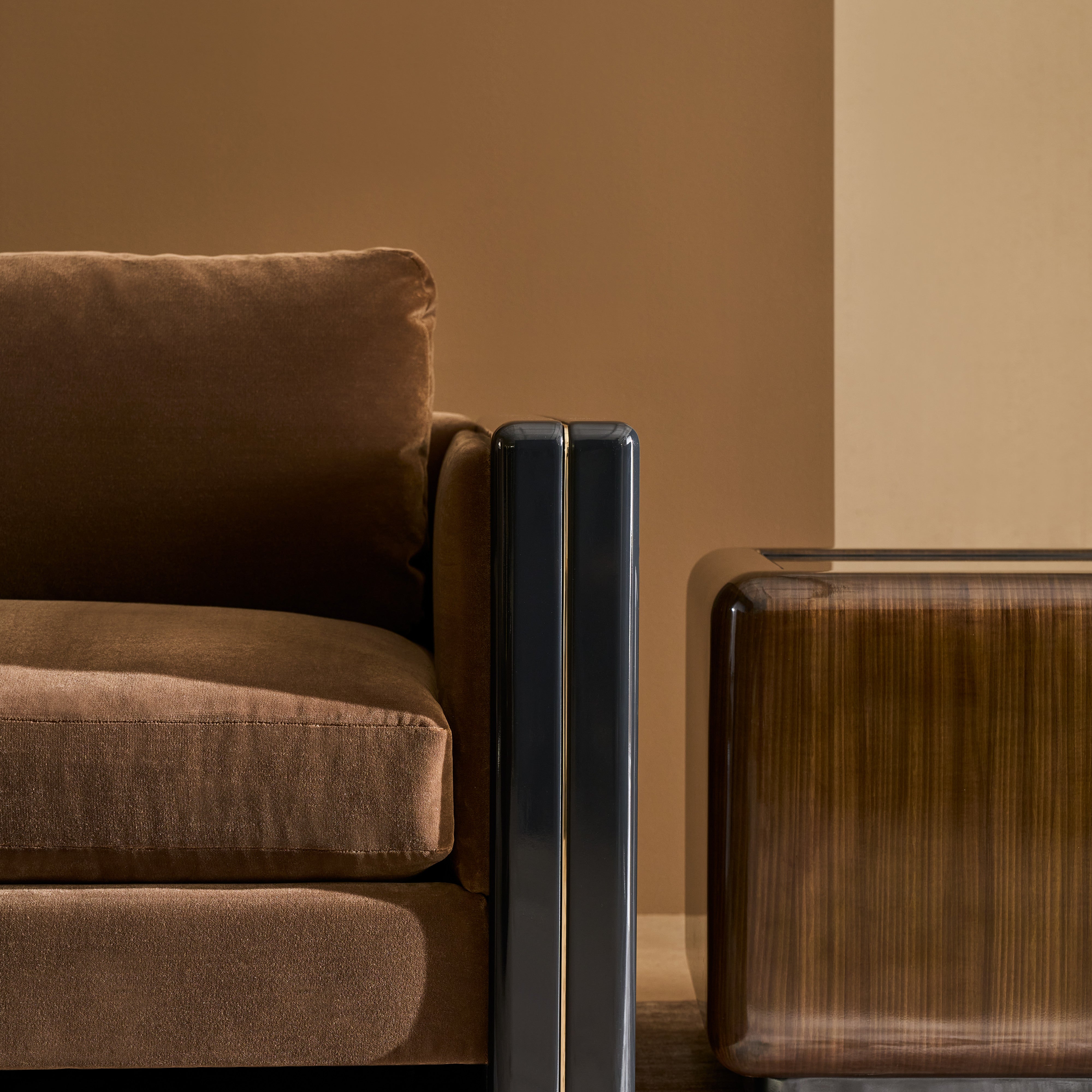 detail of Gelee Sofa - Chocolate