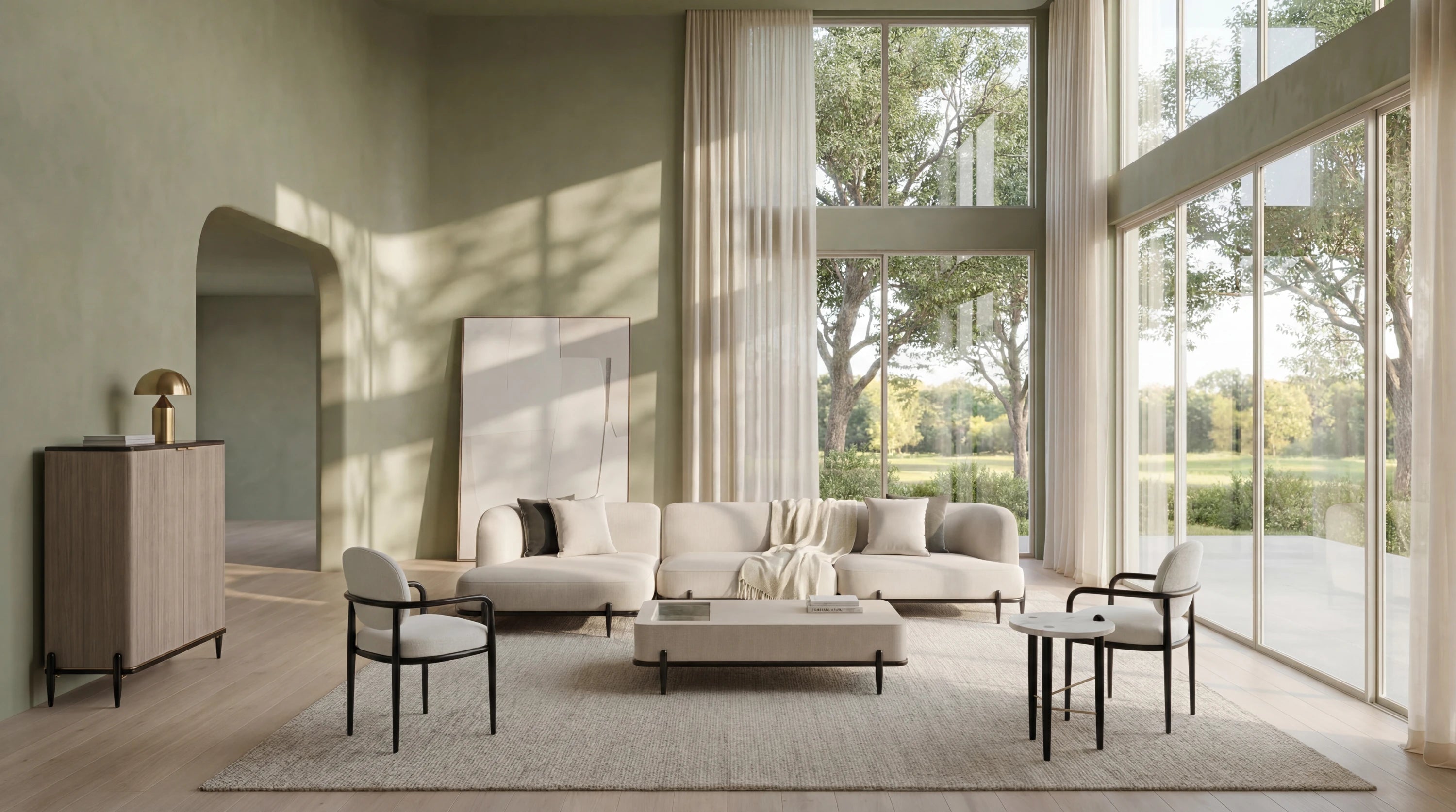 Madera Large Rt Chaise Sectional in room - angle 3.0