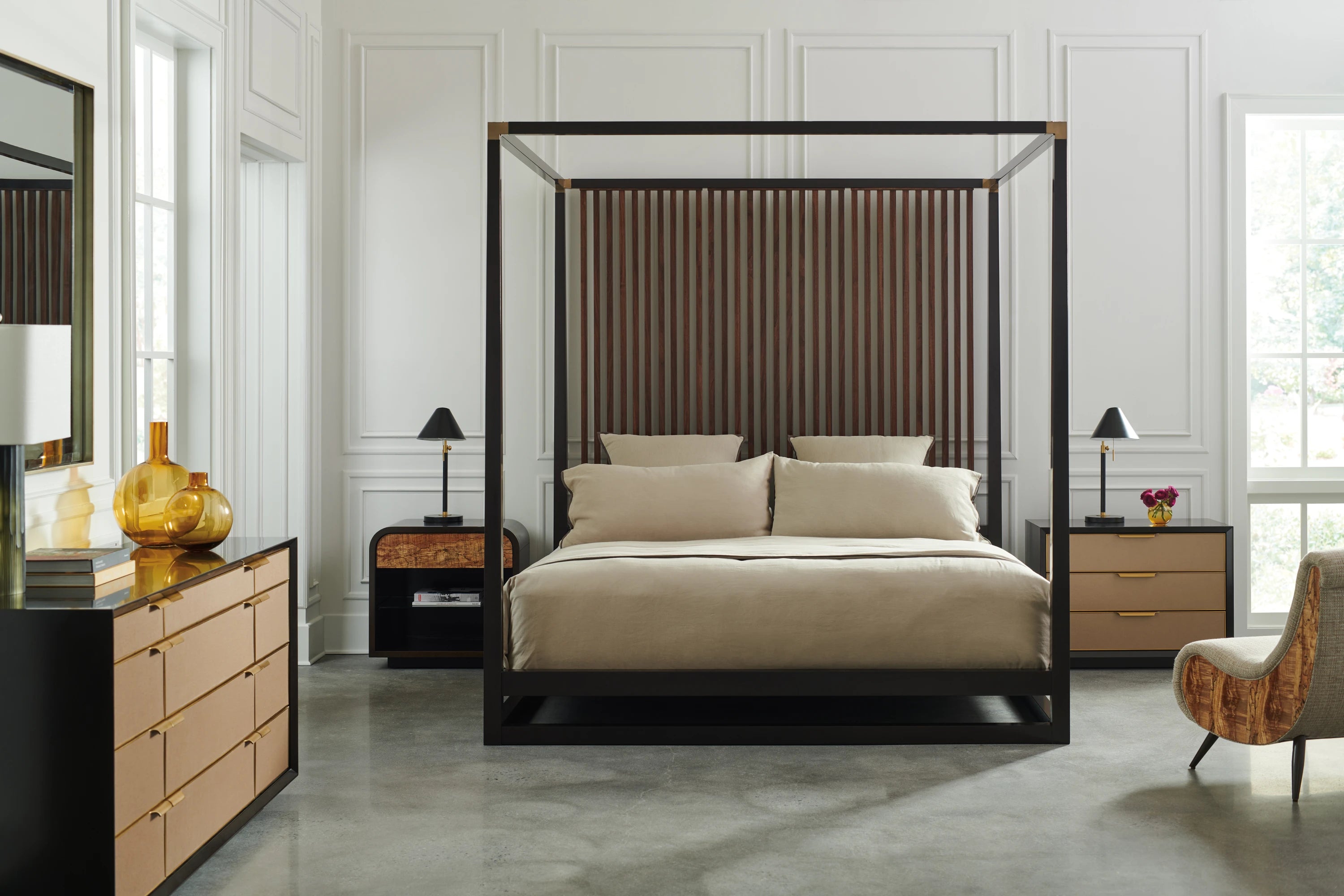 Pinstripe Kg/Ck Fb in room - angle 1