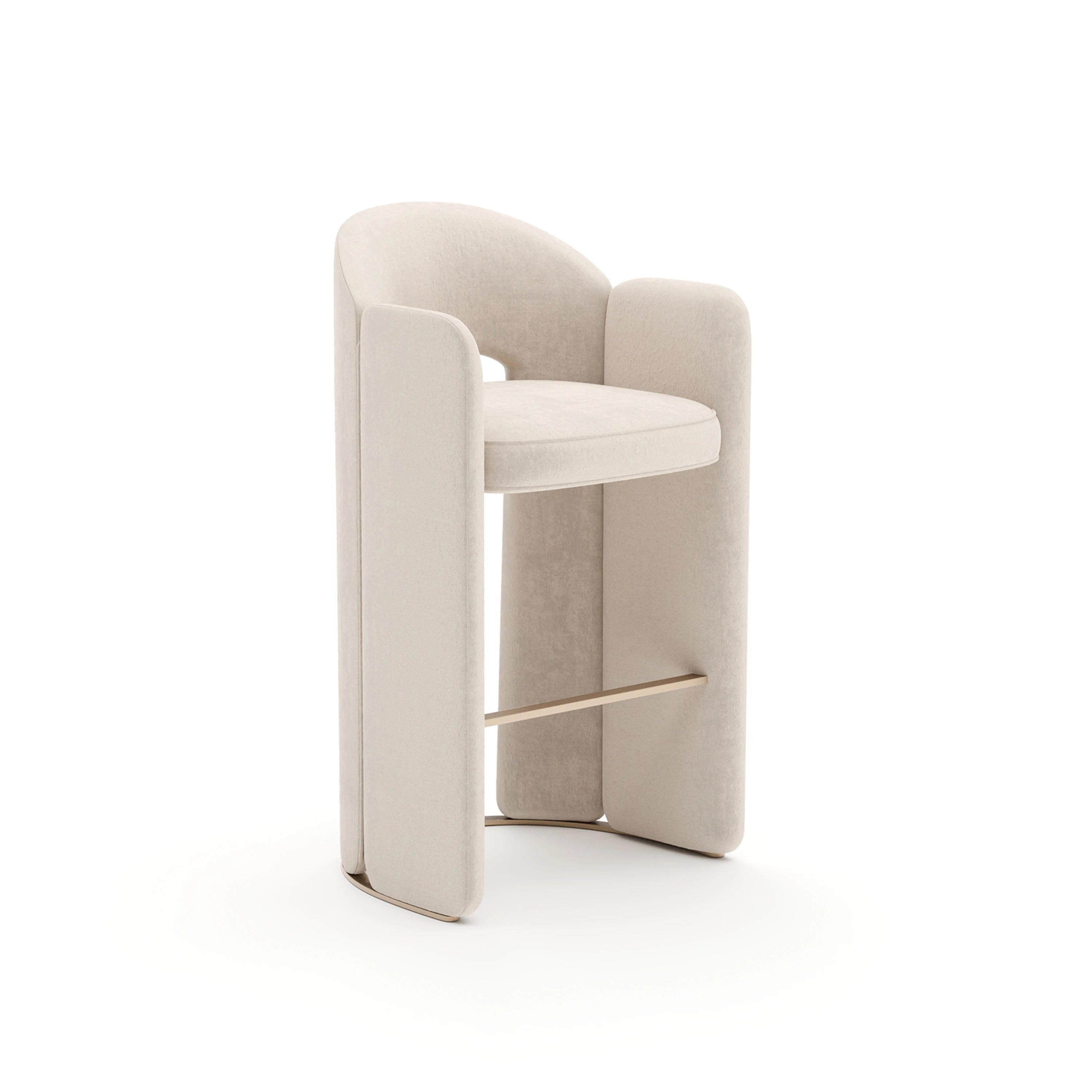 Overlap Bar Stool Ivory - main image