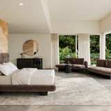 room with Overlap Uph 2 Pnl Kg Bed Dk Taupe