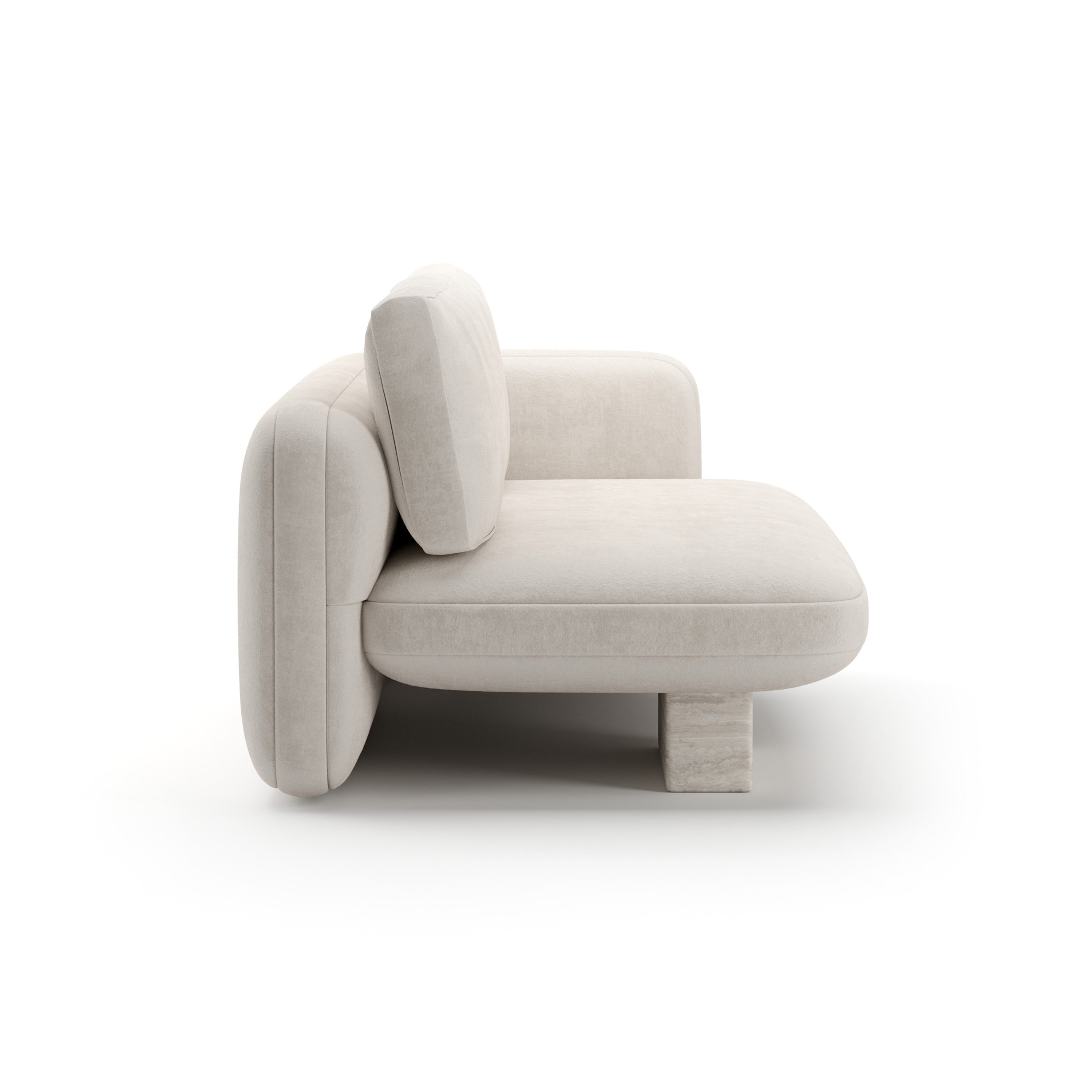 Overlap Raf Loveseat Ecru - 2nd angle