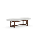 Wish You Were Here Wood Bench - Ivory - primary image