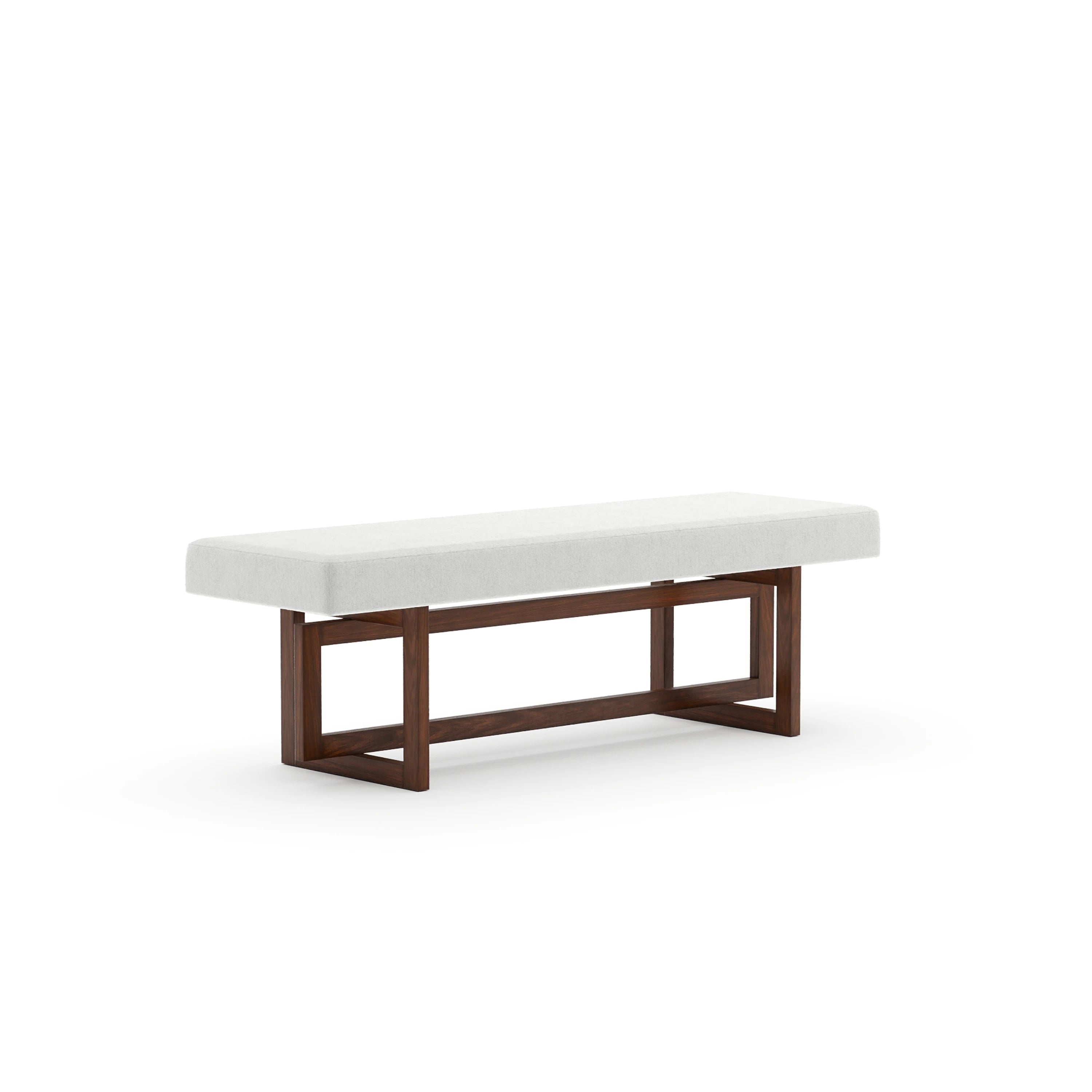 Wish You Were Here Wood Bench - Ivory - primary image