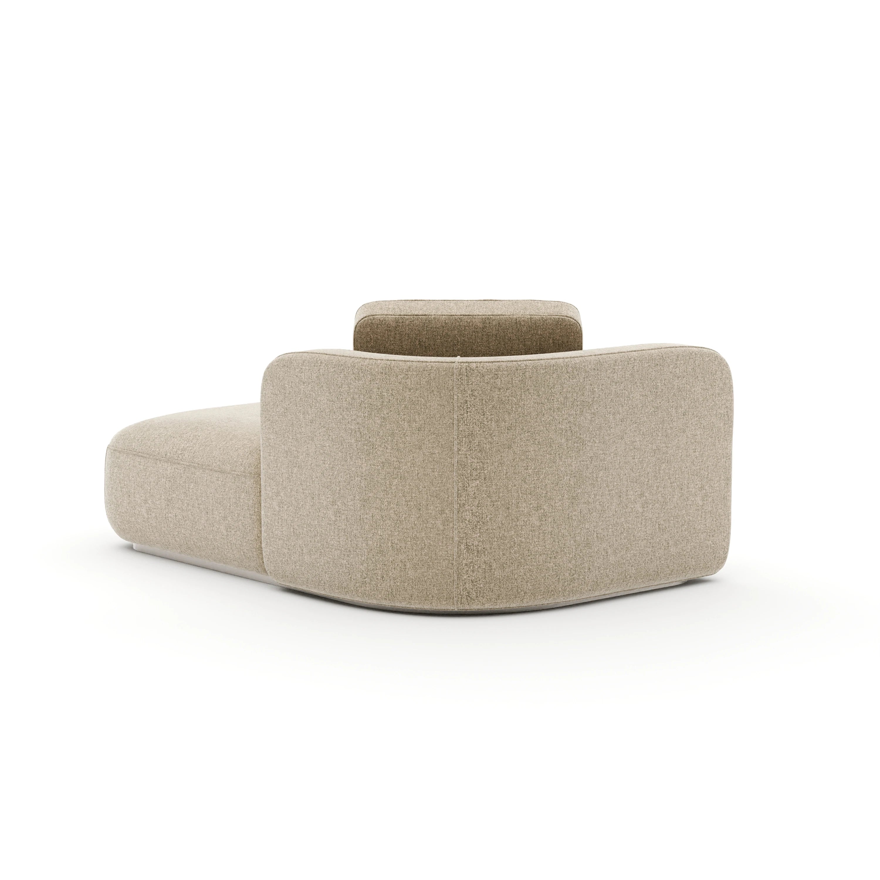 Sasso Raf Chaise - Oatmeal - 3rd angle