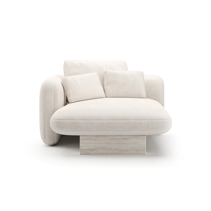 Overlap Laf Chaise Ecru