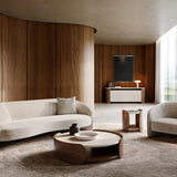 room with Fleur Wood Back Sofa