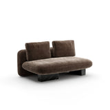 Overlap Armless Loveseat Dk Taupe - main image