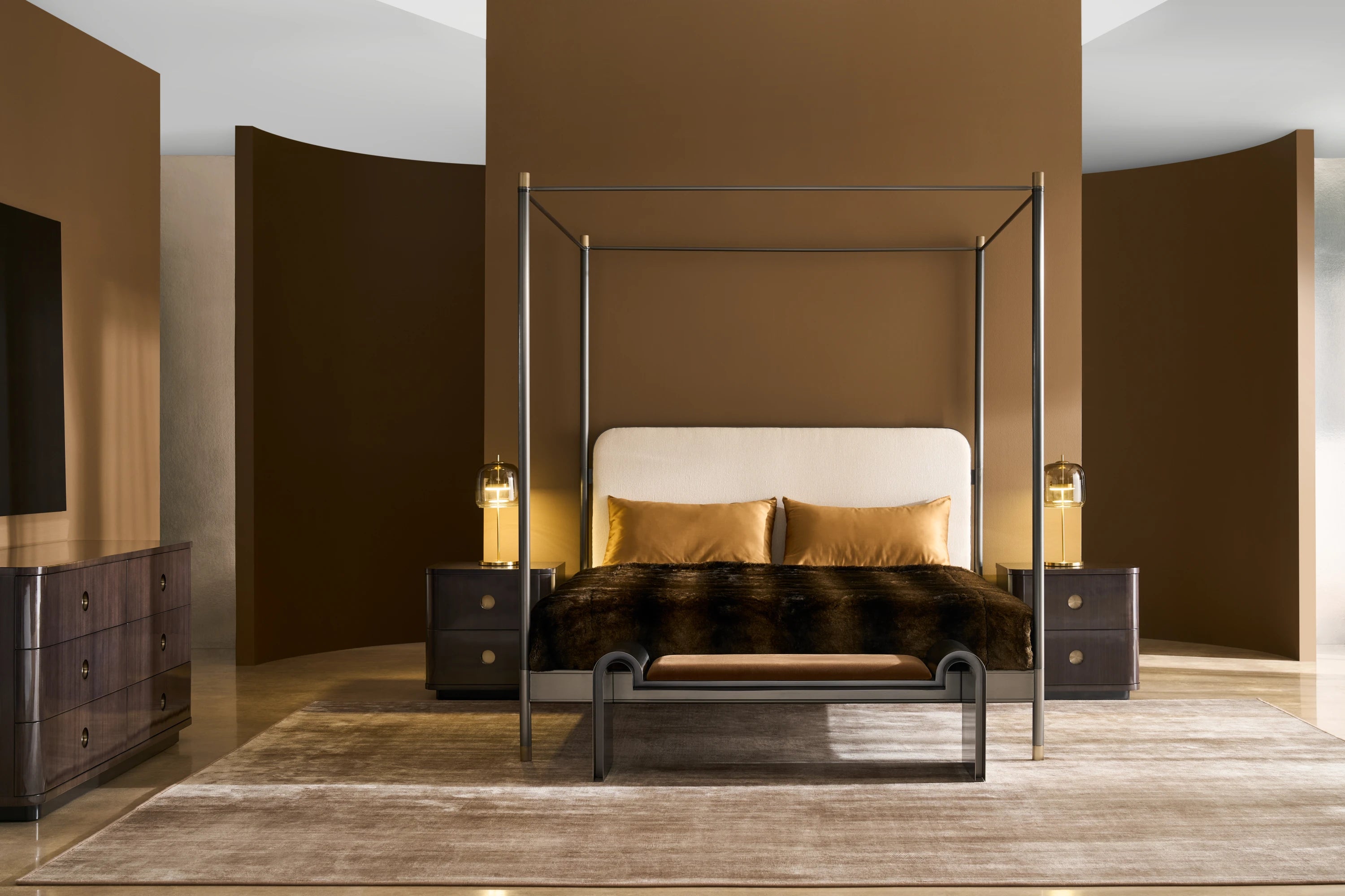 Bachelor Small Nightstand in room - angle 1