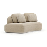 Sasso Laf Curved Armless Loveseat - Oatm - main image