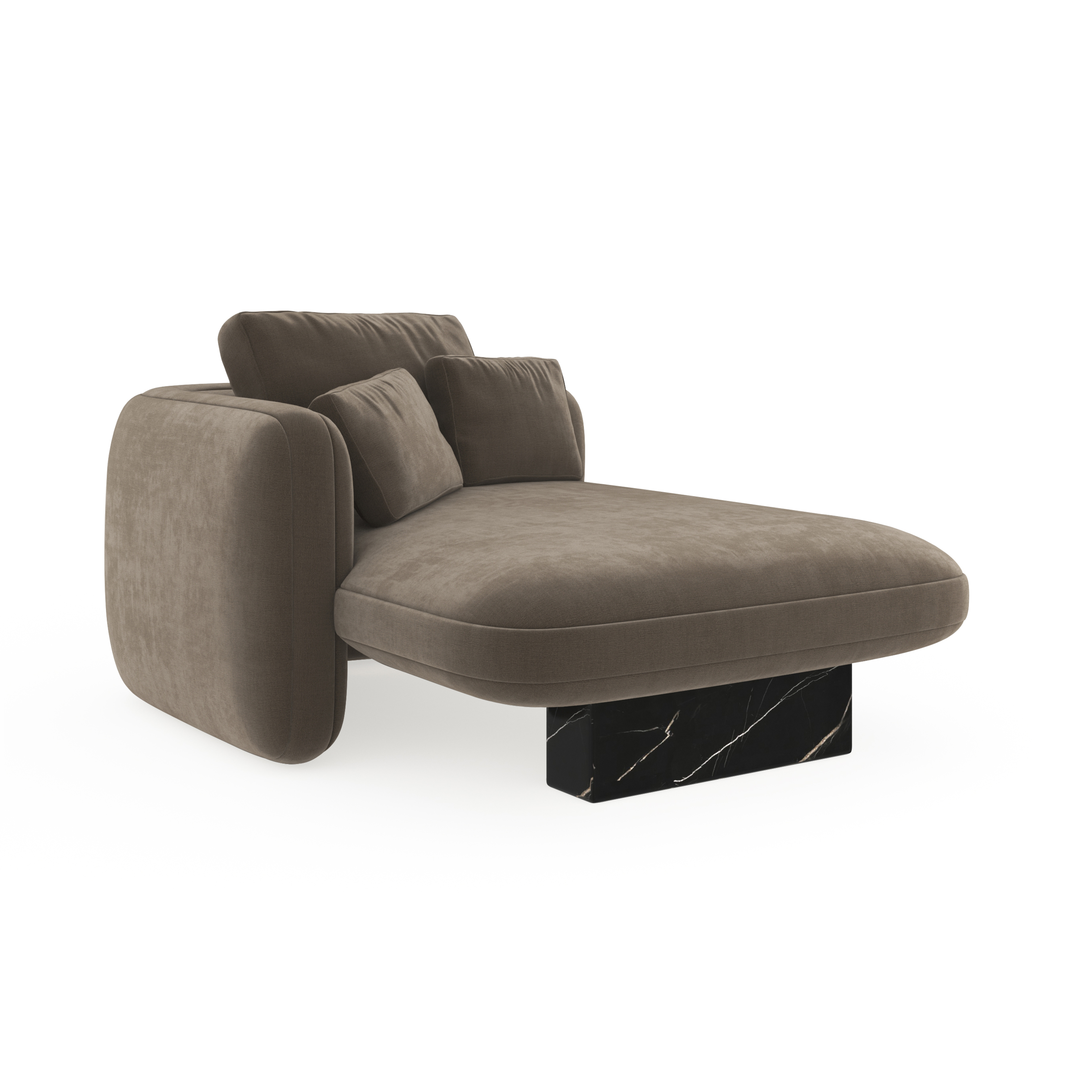 Overlap Laf Chaise Dark Taupe