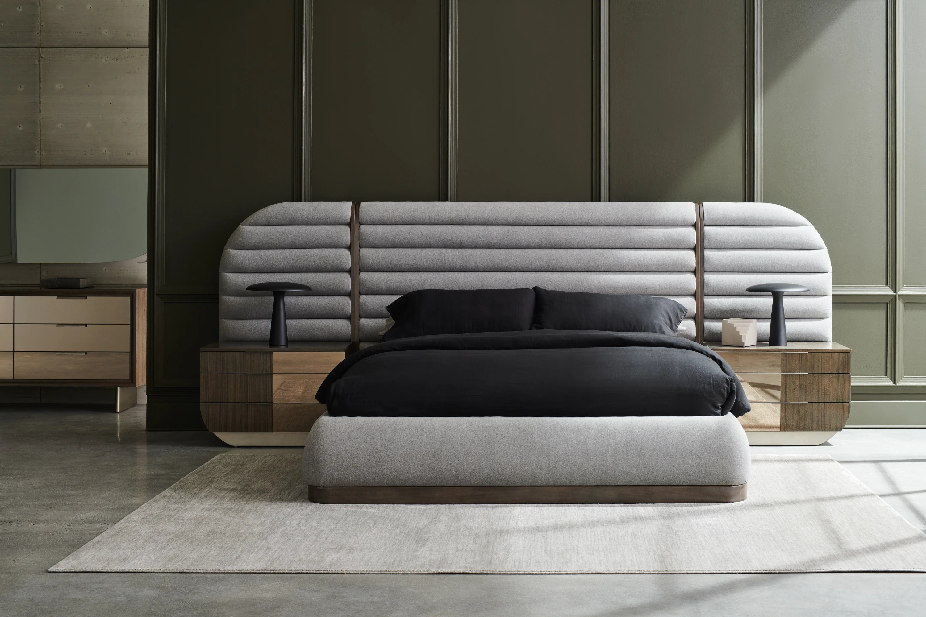 La Moda Uph Bed Side Panels in room - angle 5.0