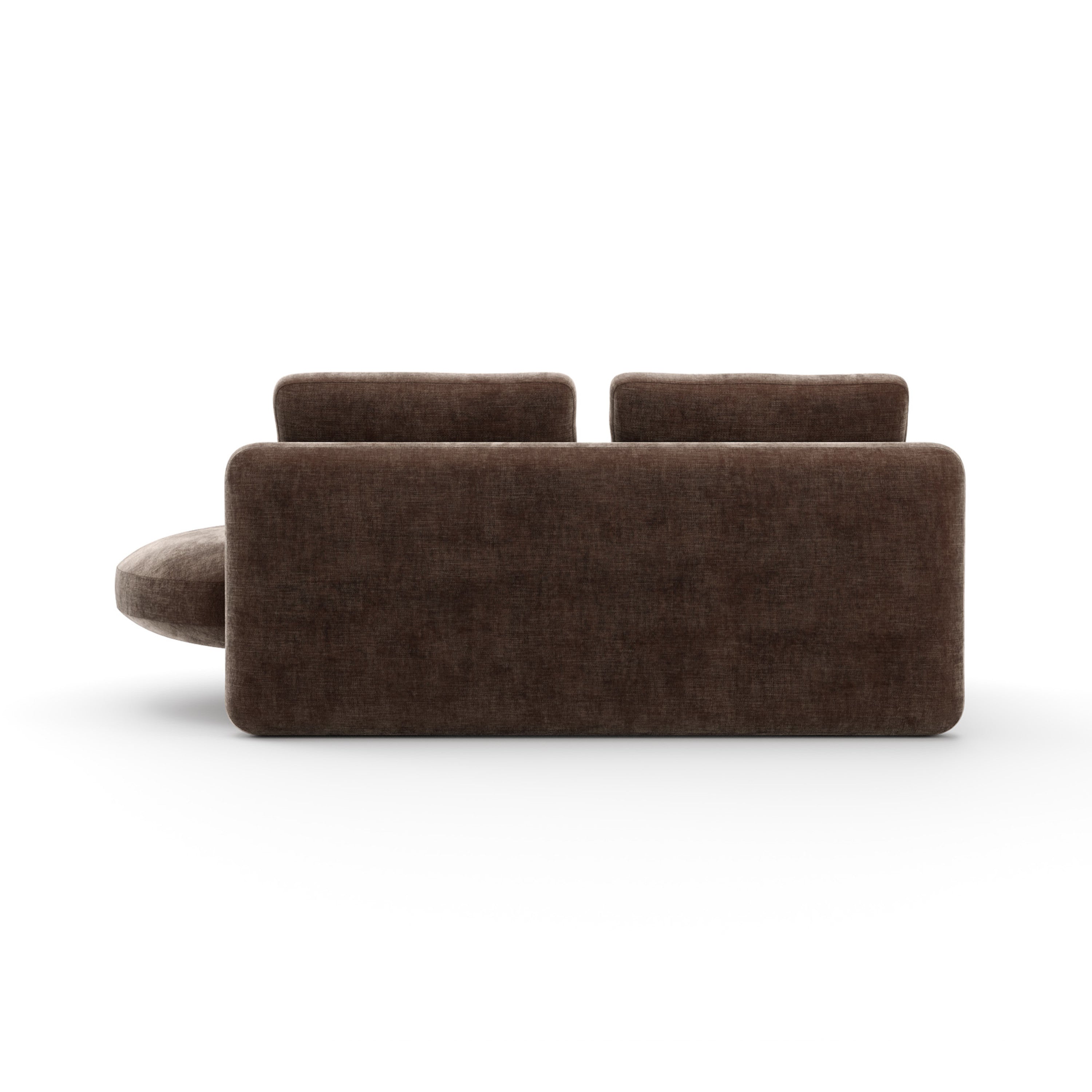 Overlap Laf Armless Bumper Dk Taupe - 3rd angle