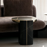 Overlap Round Side Table Dark - detail 2.0