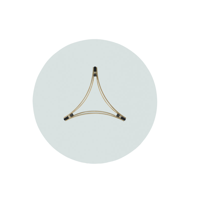 54 Rnd Glass Top 1/2T Flat Edg