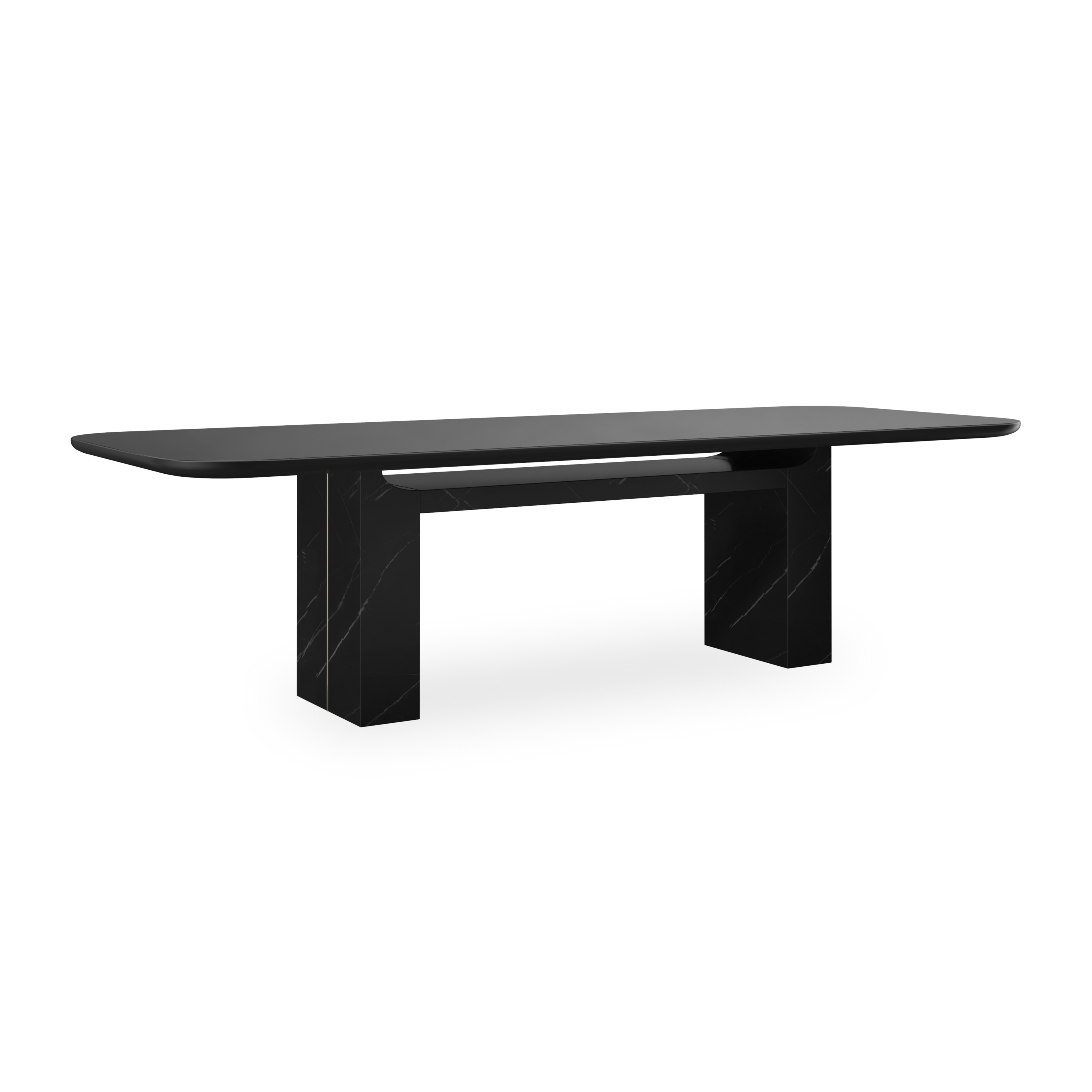 Overlap Rectangle Dining Table Dark