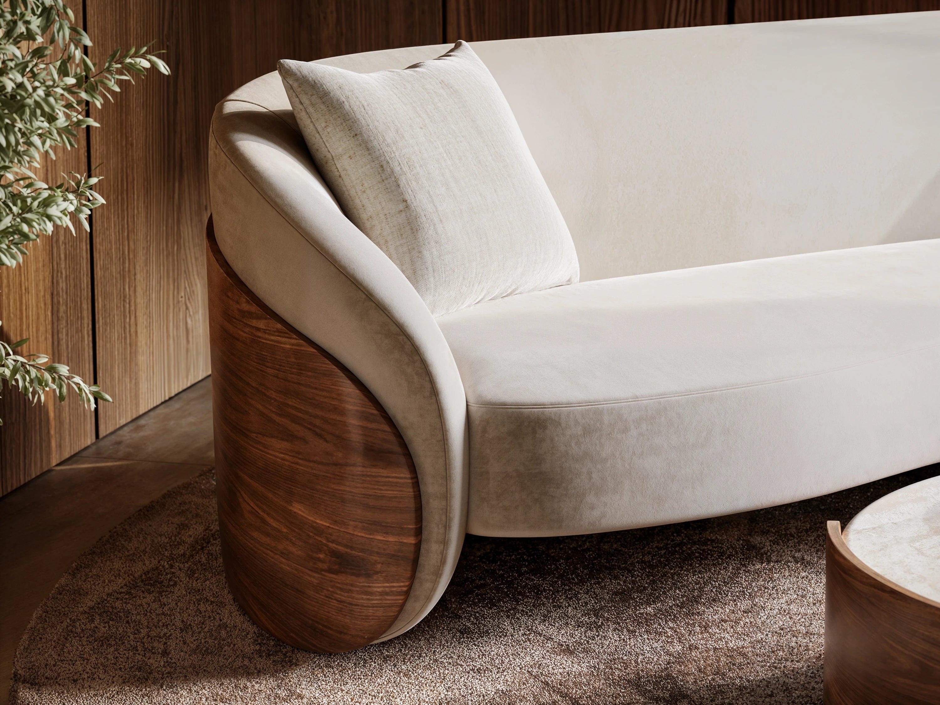 Fleur Wood Back Sofa - detail 3.0