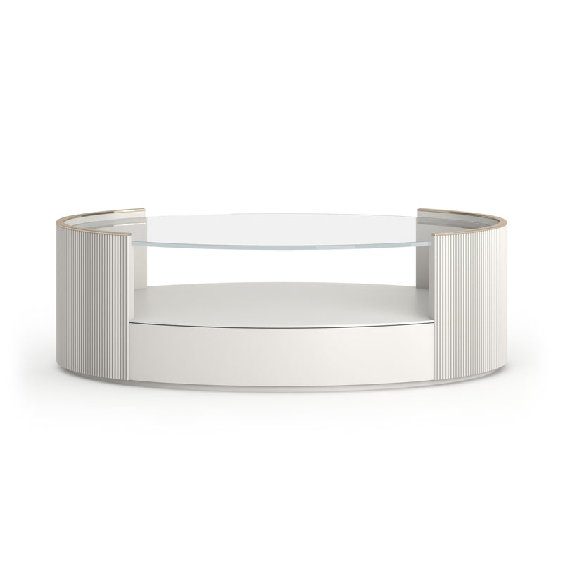 Love Oval Cocktail Table - Matte Pearl