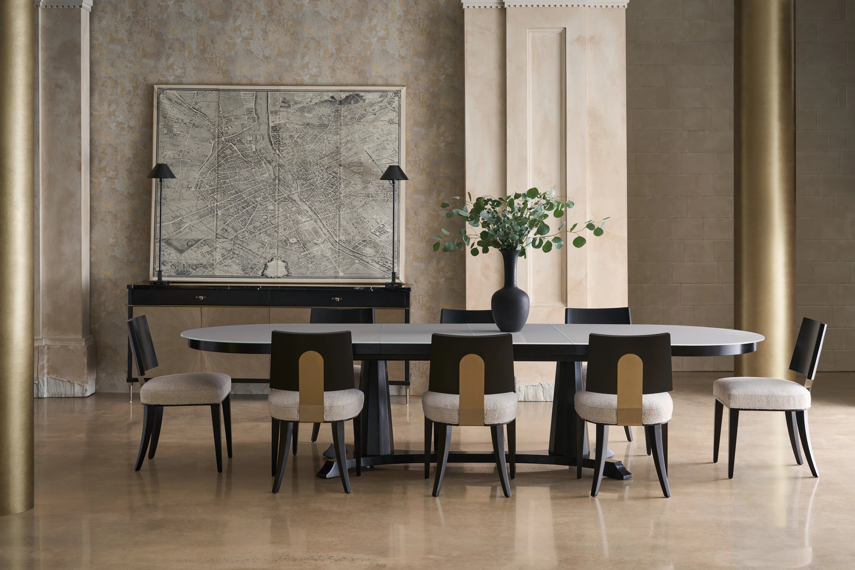 Champagne Side Chair in room - angle 1