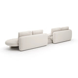 Overlap Right Bumper Sectional Ecru - 3rd angle