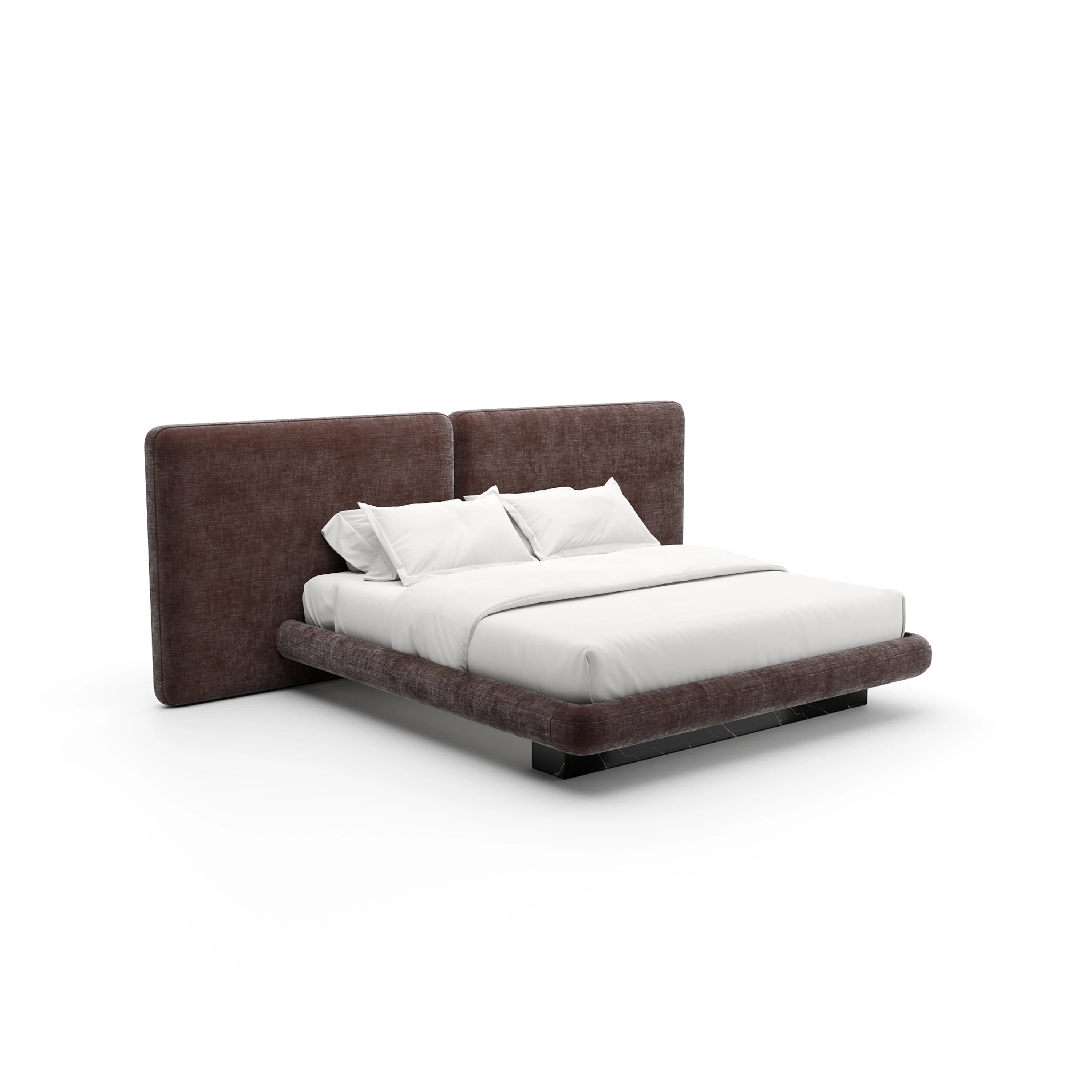 Overlap Uph 2 Pnl Kg Bed Hb Dk Taupe - main image