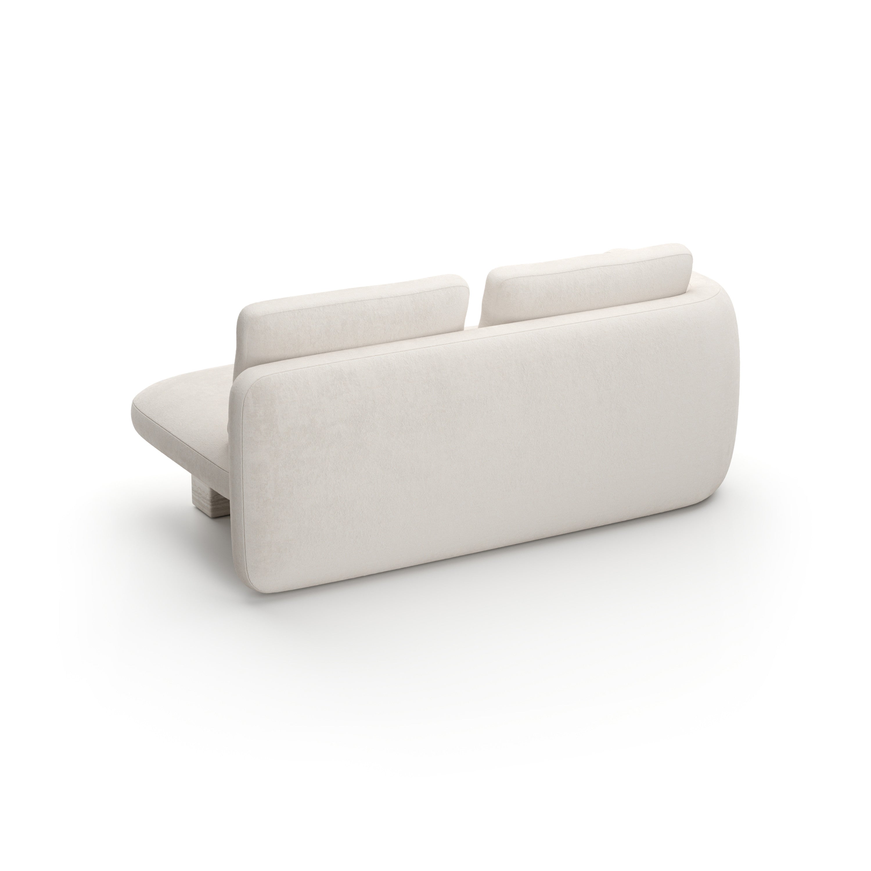 Overlap Laf Loveseat Ecru - 4th angle