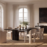 Overlap Rectangle Dining Table Dark in room - angle 3.0