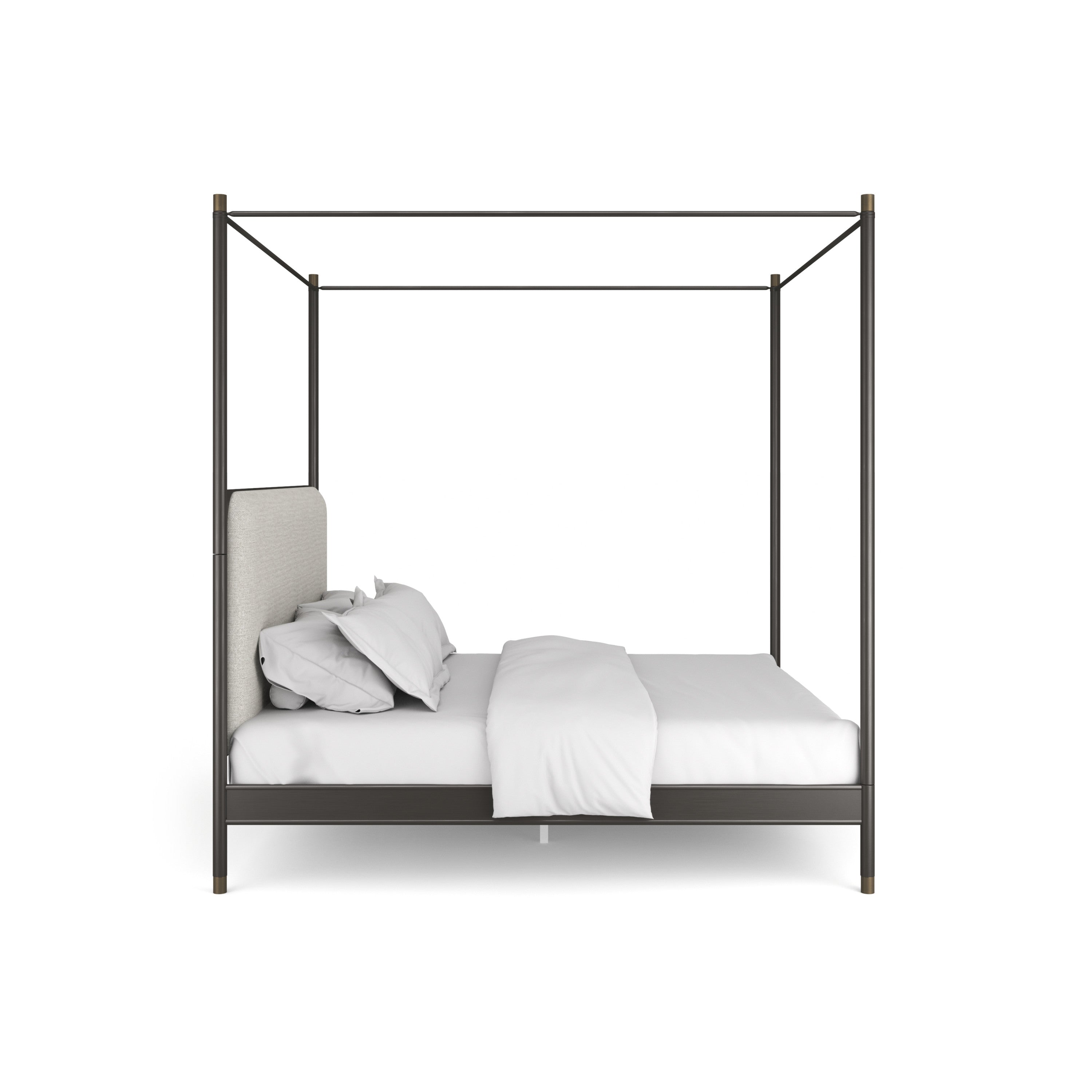 Campaign King Bed With Canopy - 2nd angle