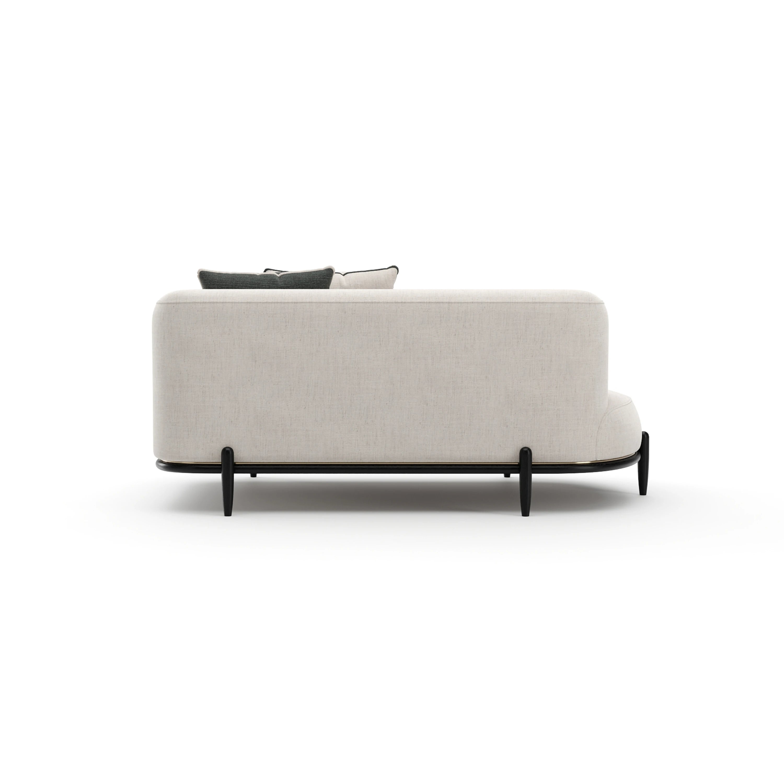 Madera Armless Laf Bumper - Oatmeal - 3rd angle