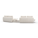 Overlap Left Bumper Sectional Ecru - 3rd angle