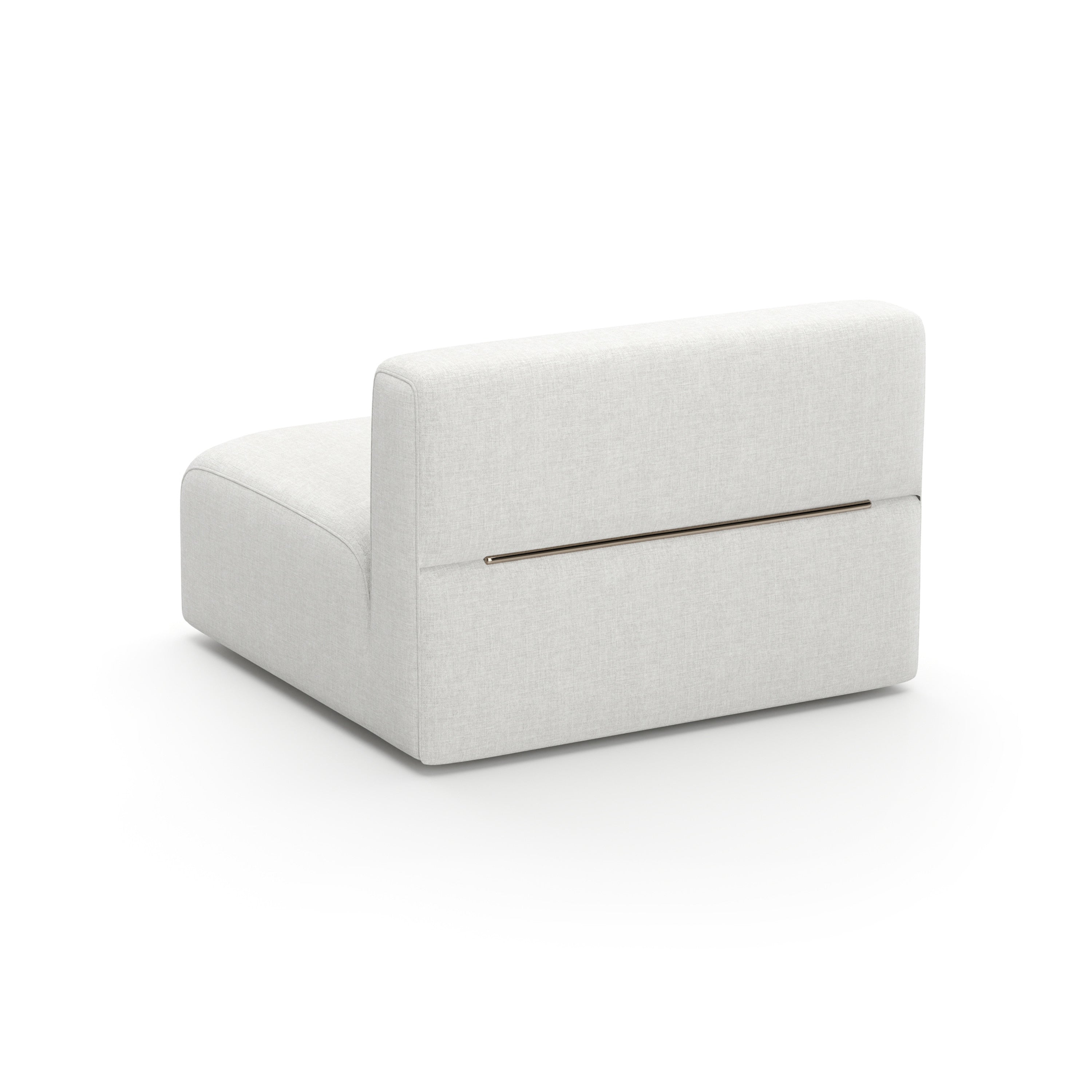 Rhythm Armless Chair Ivory - 3rd angle