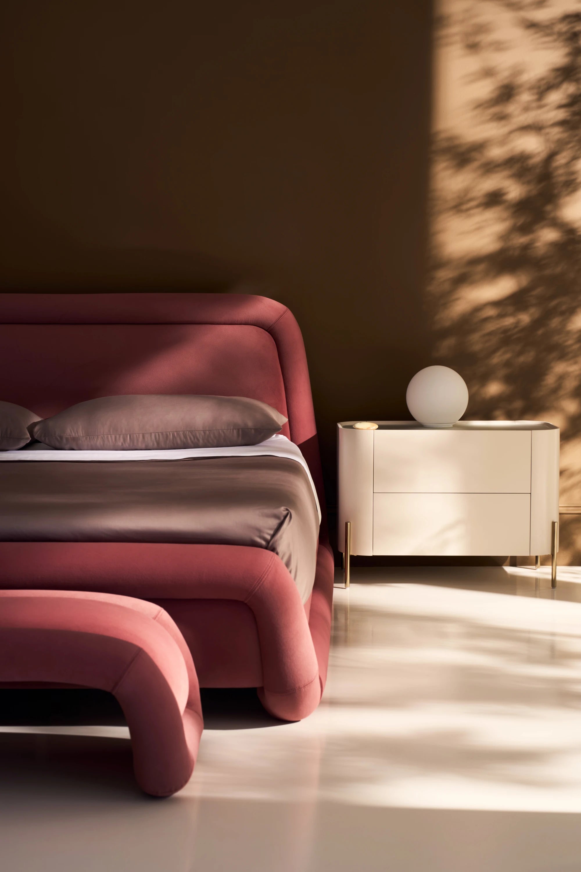 Bold King Bed - Dusty Rose in room - angle 5.0